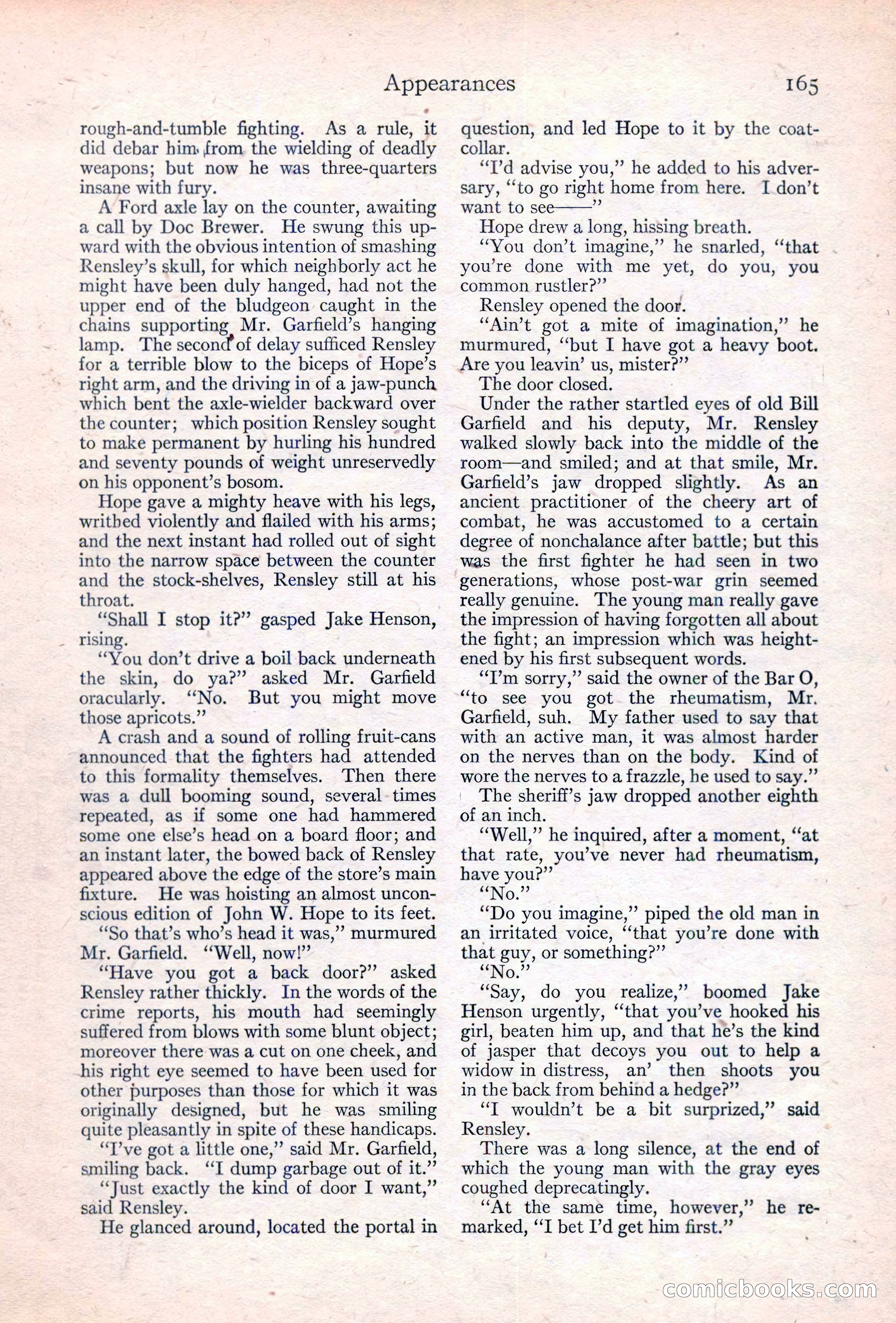 Adventure Magazine Cover, June 20, 1923 — page 167 of 196