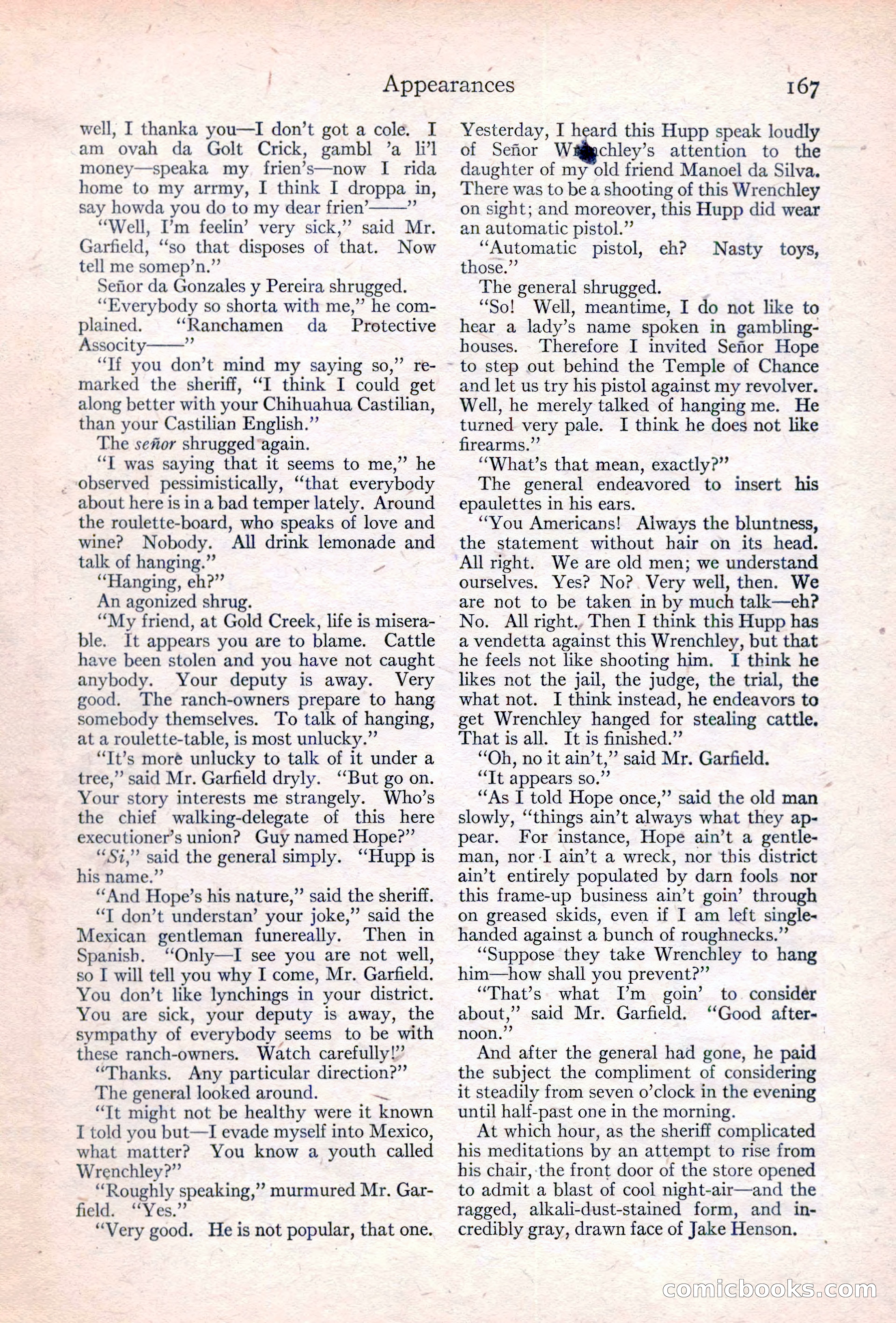 Adventure Magazine Cover, June 20, 1923 — page 169 of 196
