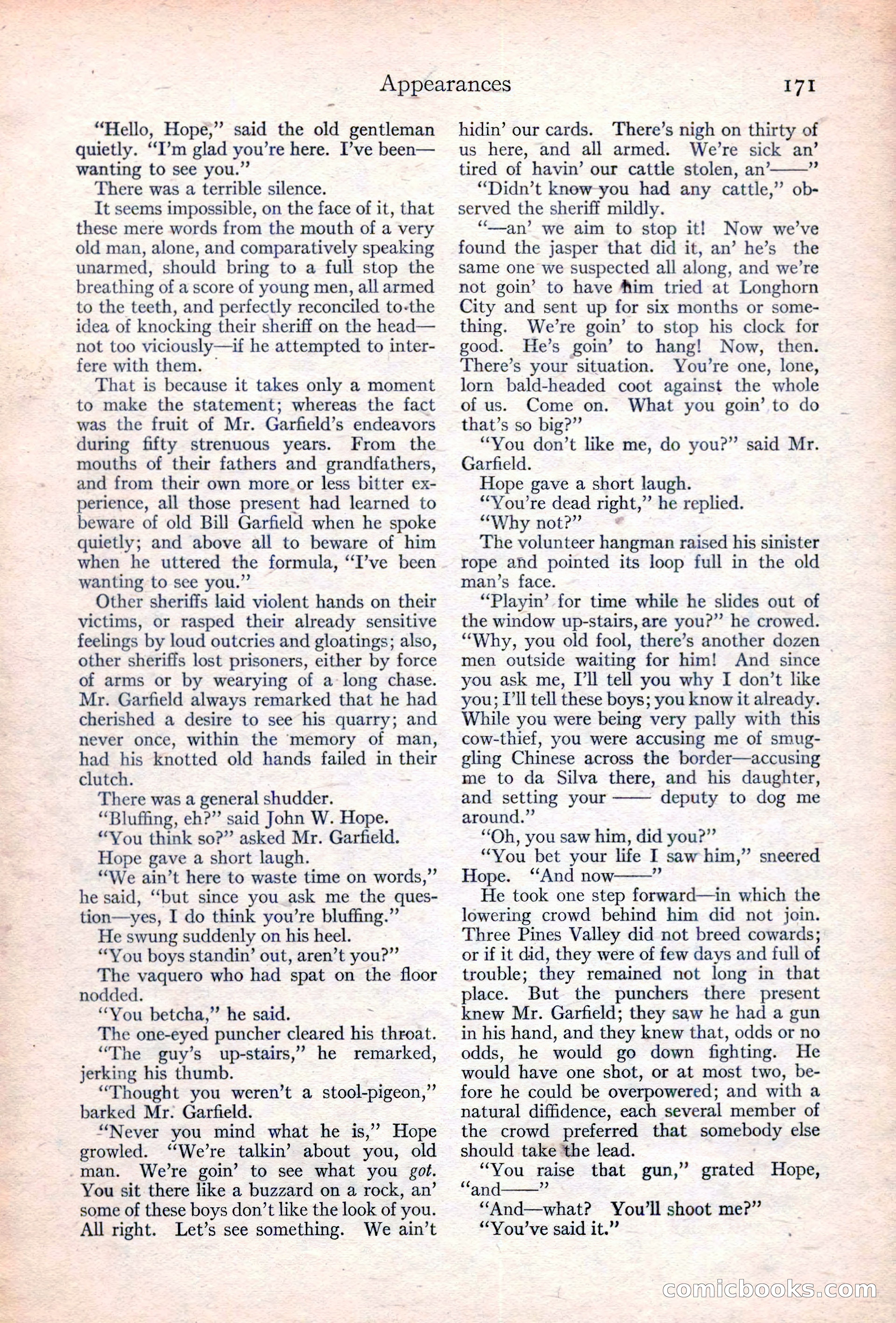 Adventure Magazine Cover, June 20, 1923 — page 173 of 196