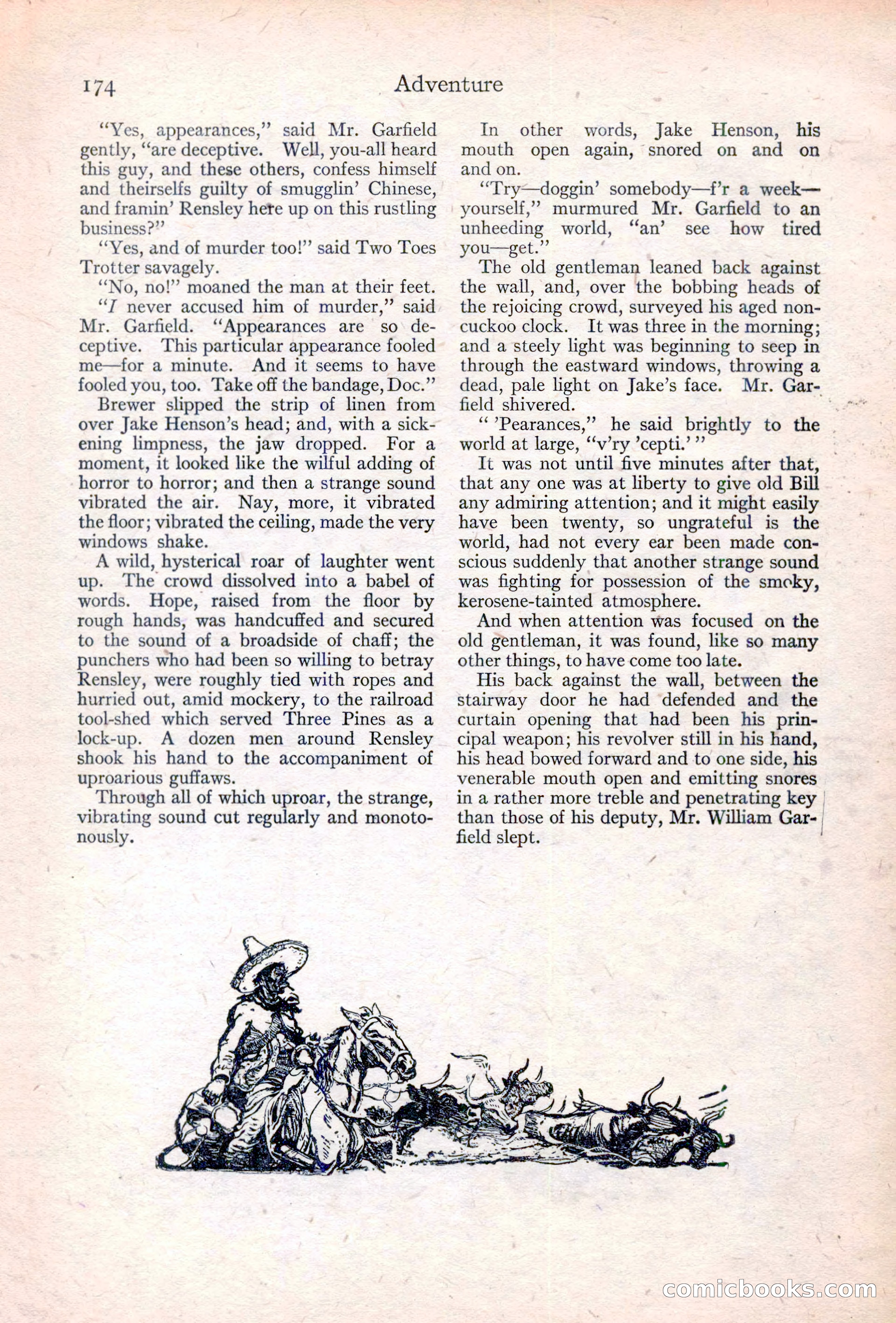 Adventure Magazine Cover, June 20, 1923 — page 176 of 196