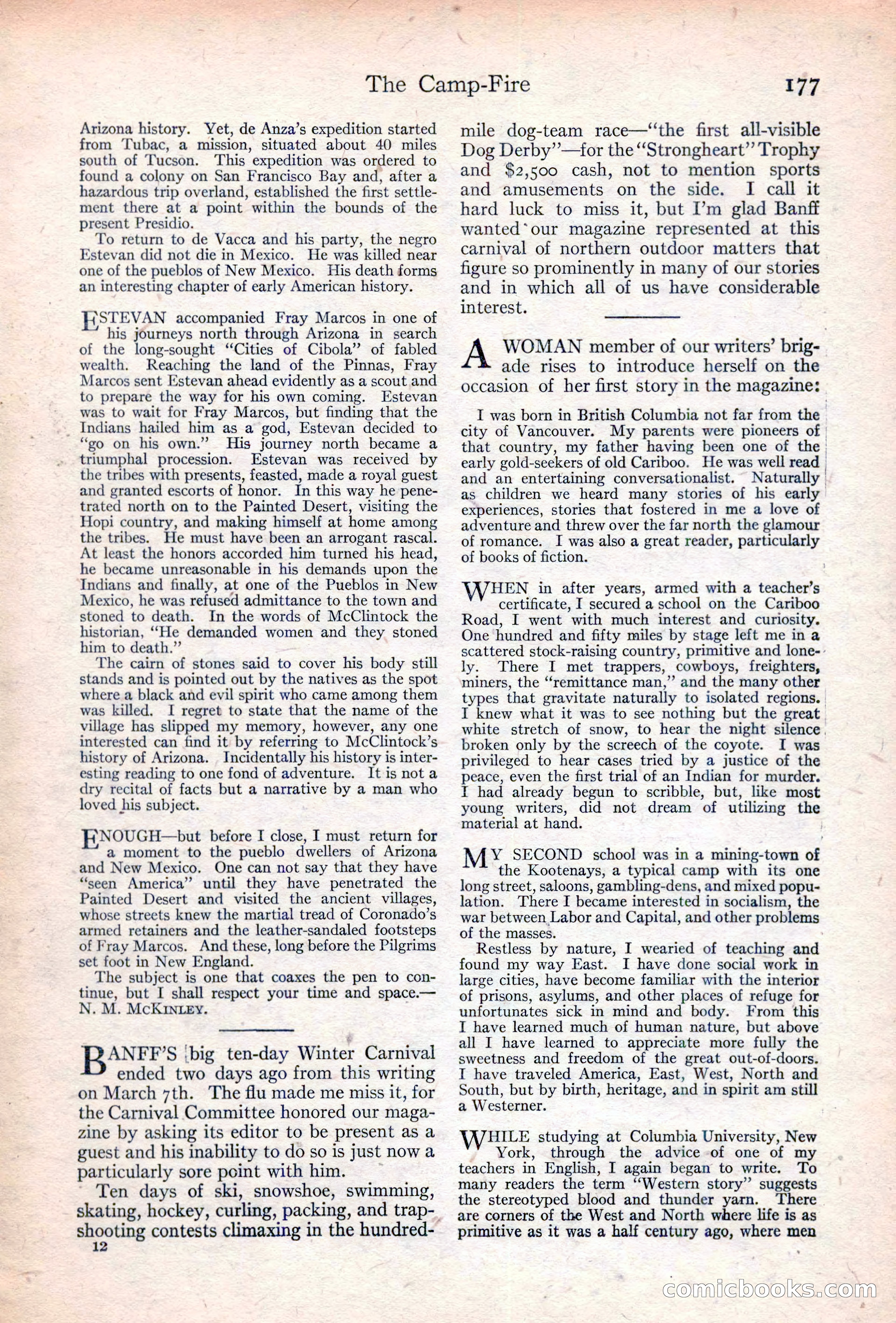 Adventure Magazine Cover, June 20, 1923 — page 179 of 196