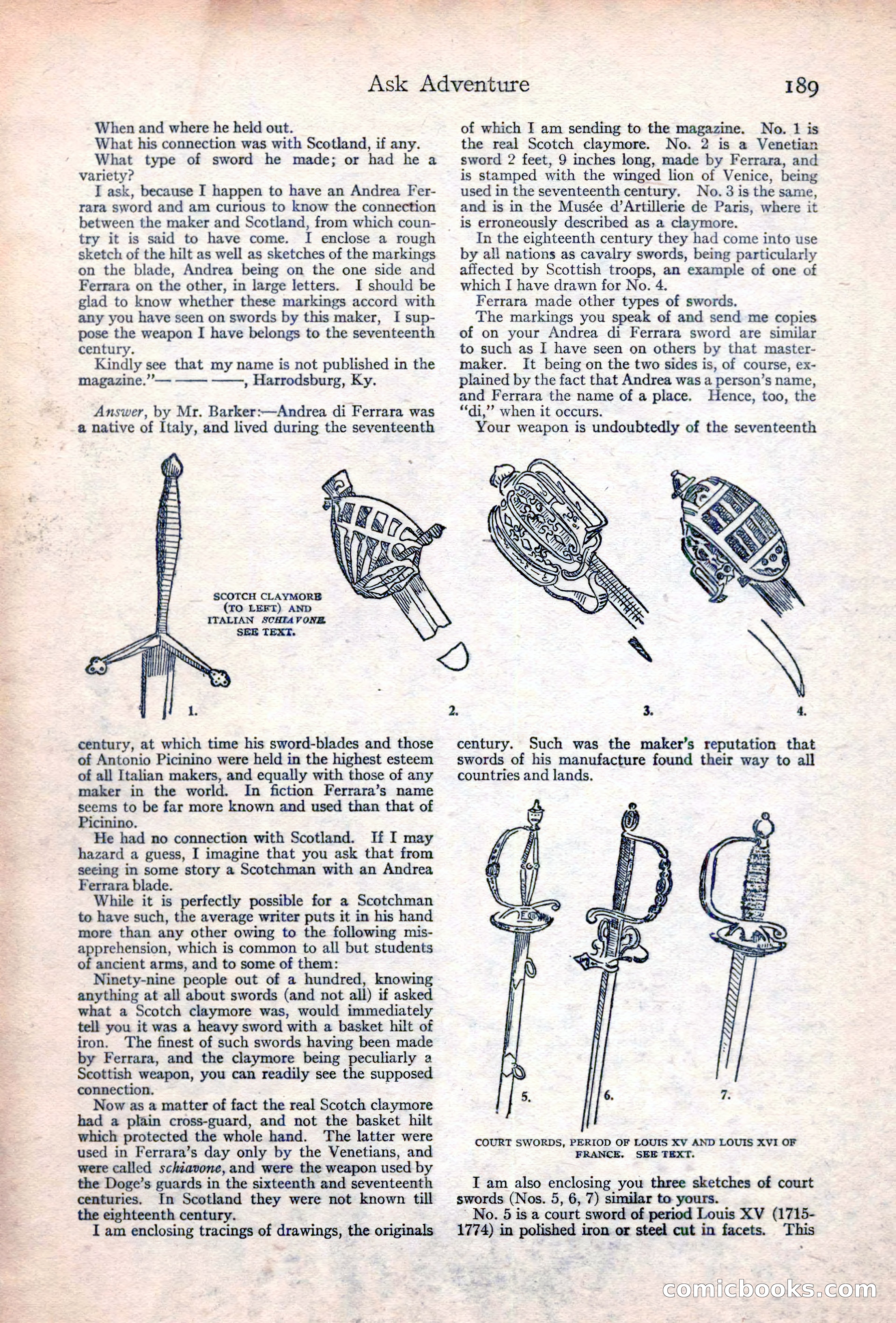 Adventure Magazine Cover, June 20, 1923 — page 191 of 196