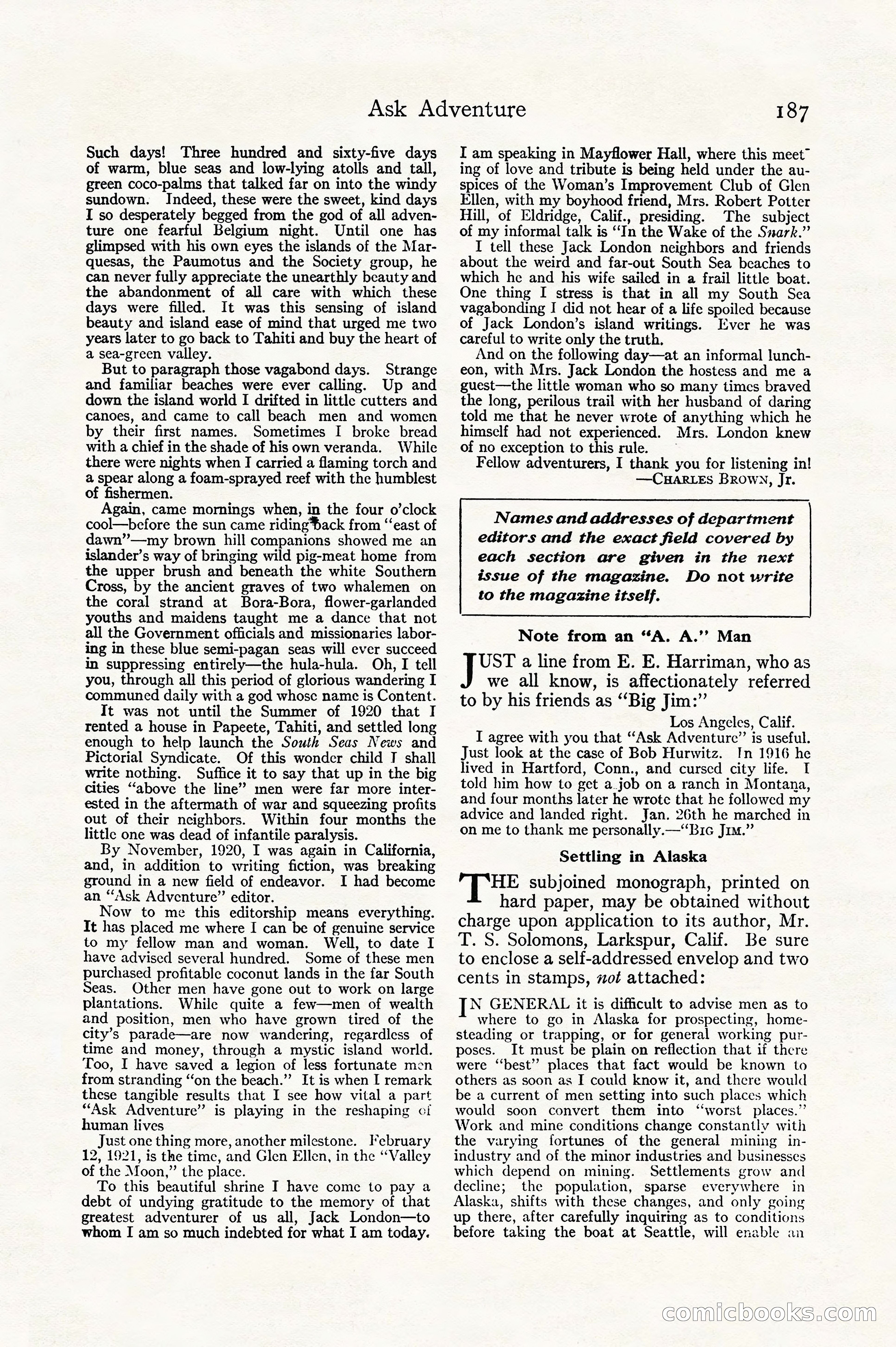 Adventure Magazine Cover — page 211 of 218