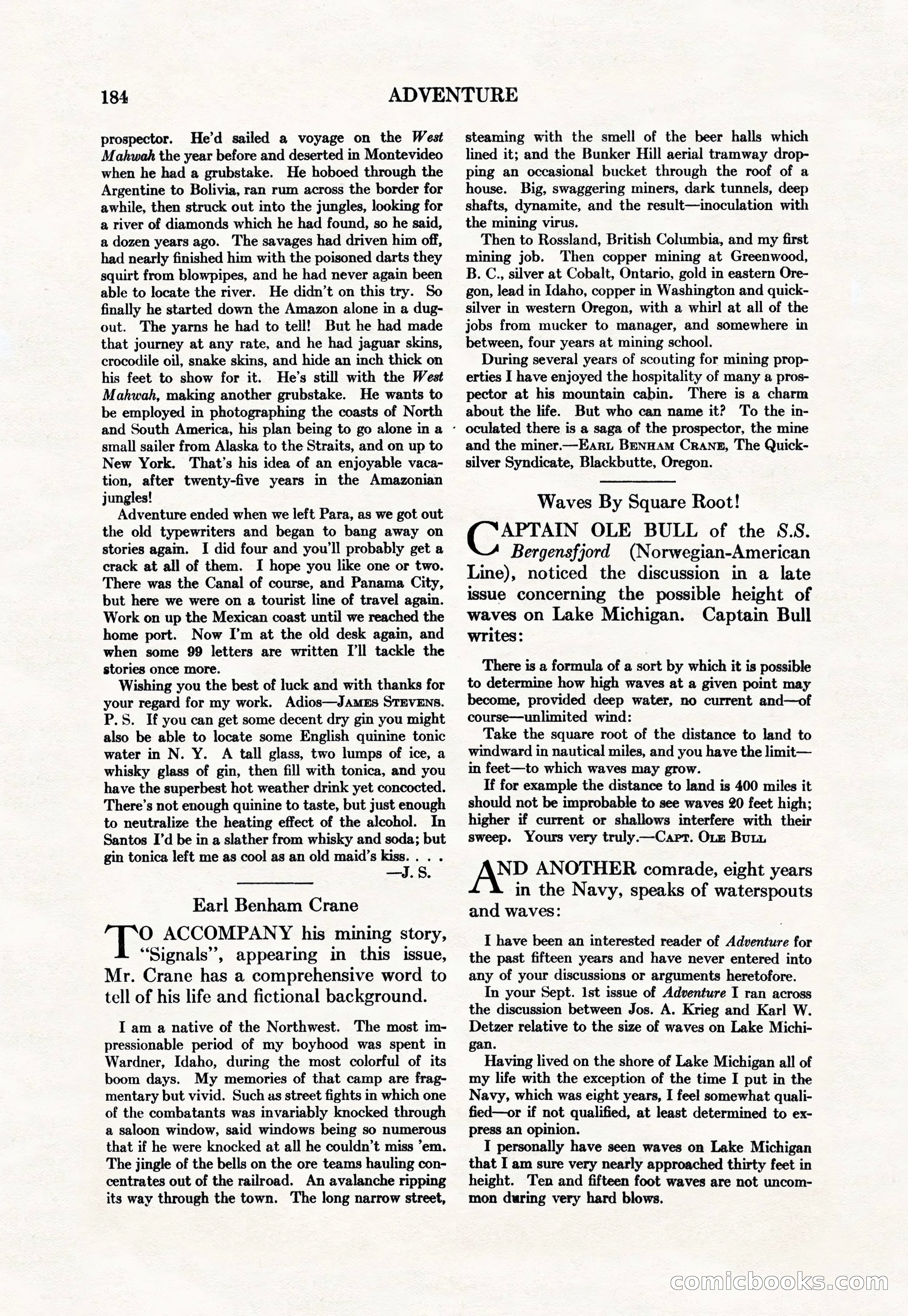 Adventure Magazine Cover — page 186 of 194