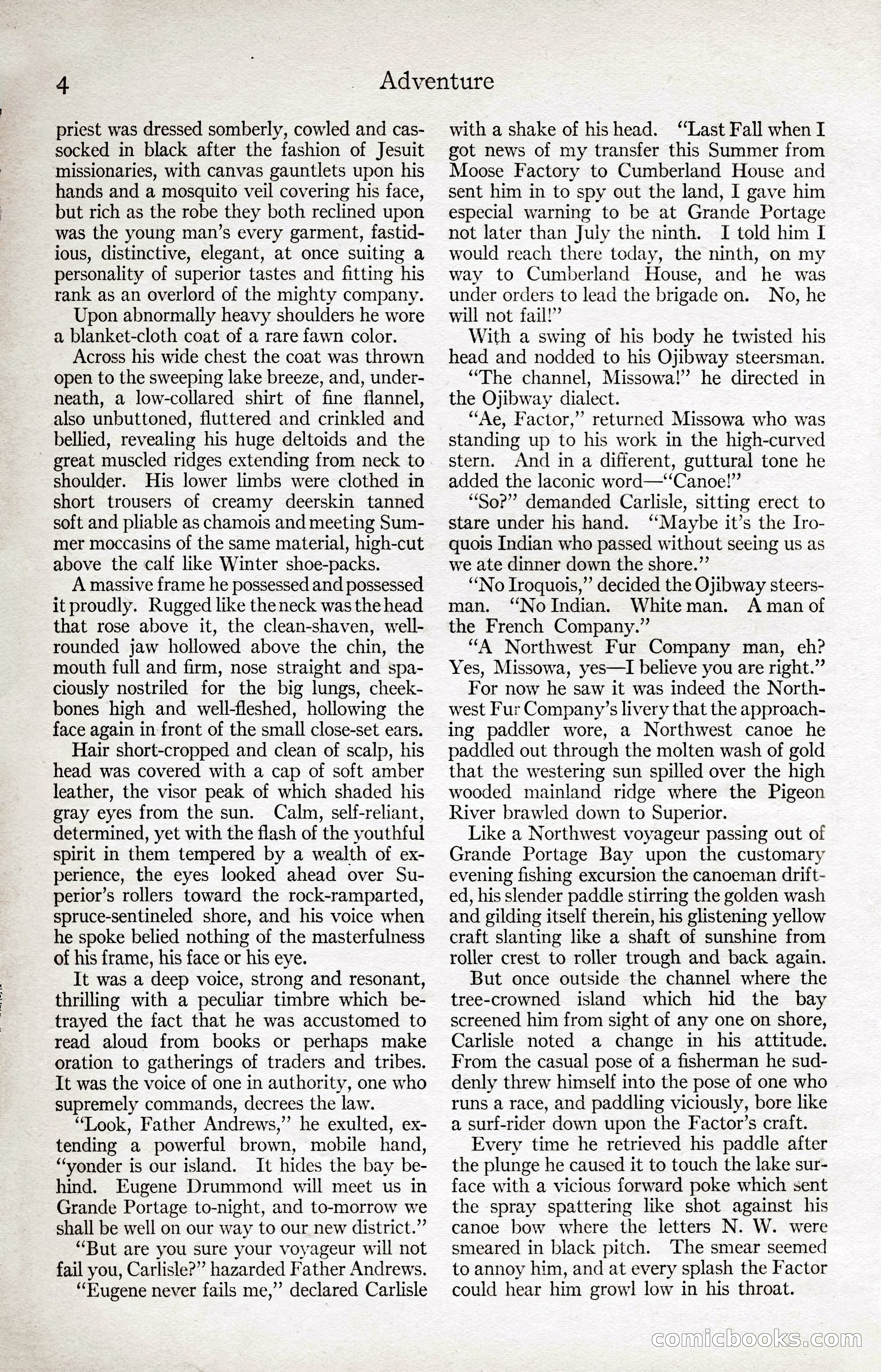 Adventure Magazine Cover, April 3, 1918 — page 6 of 194