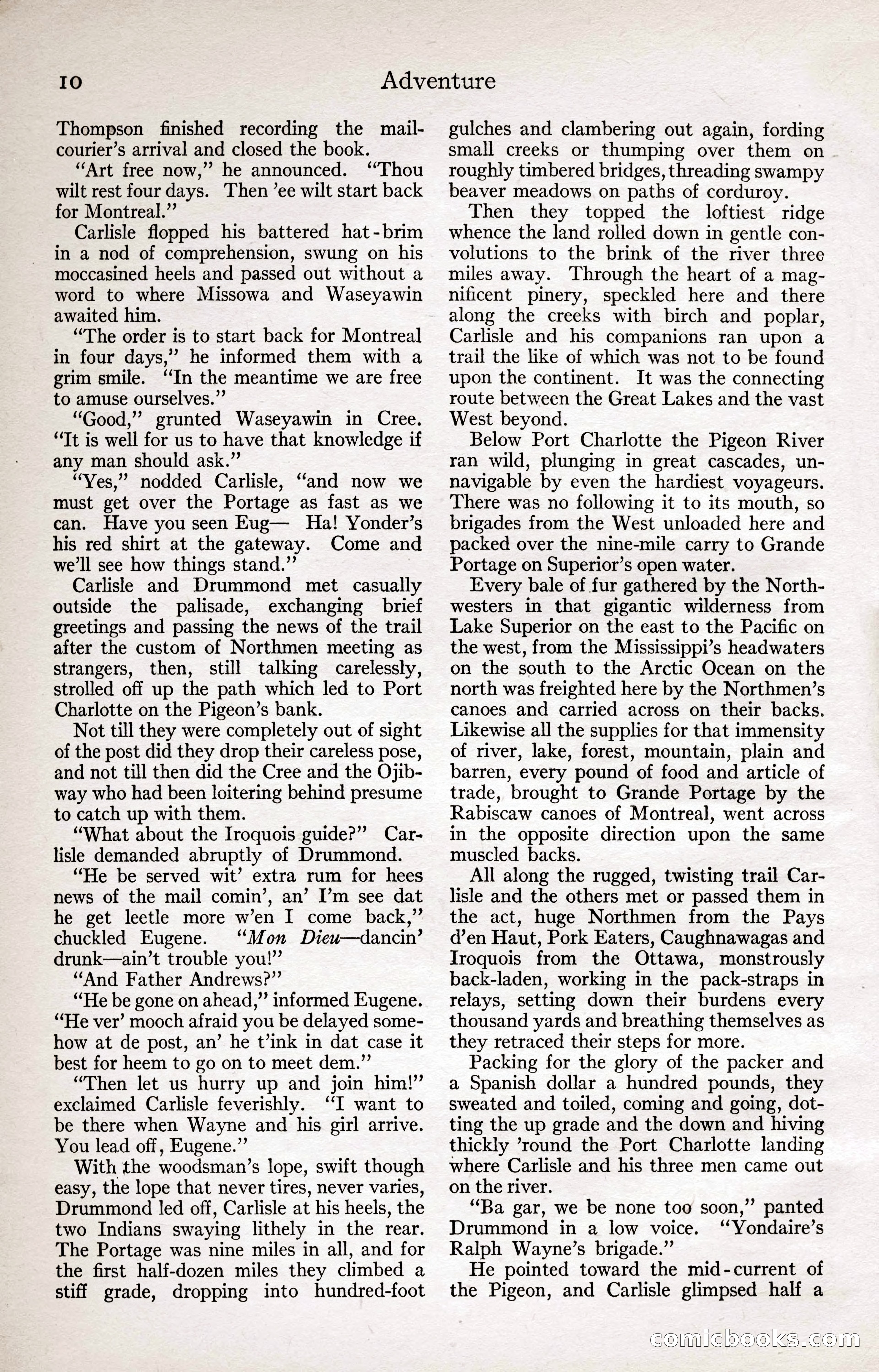 Adventure Magazine Cover, April 3, 1918 — page 12 of 194