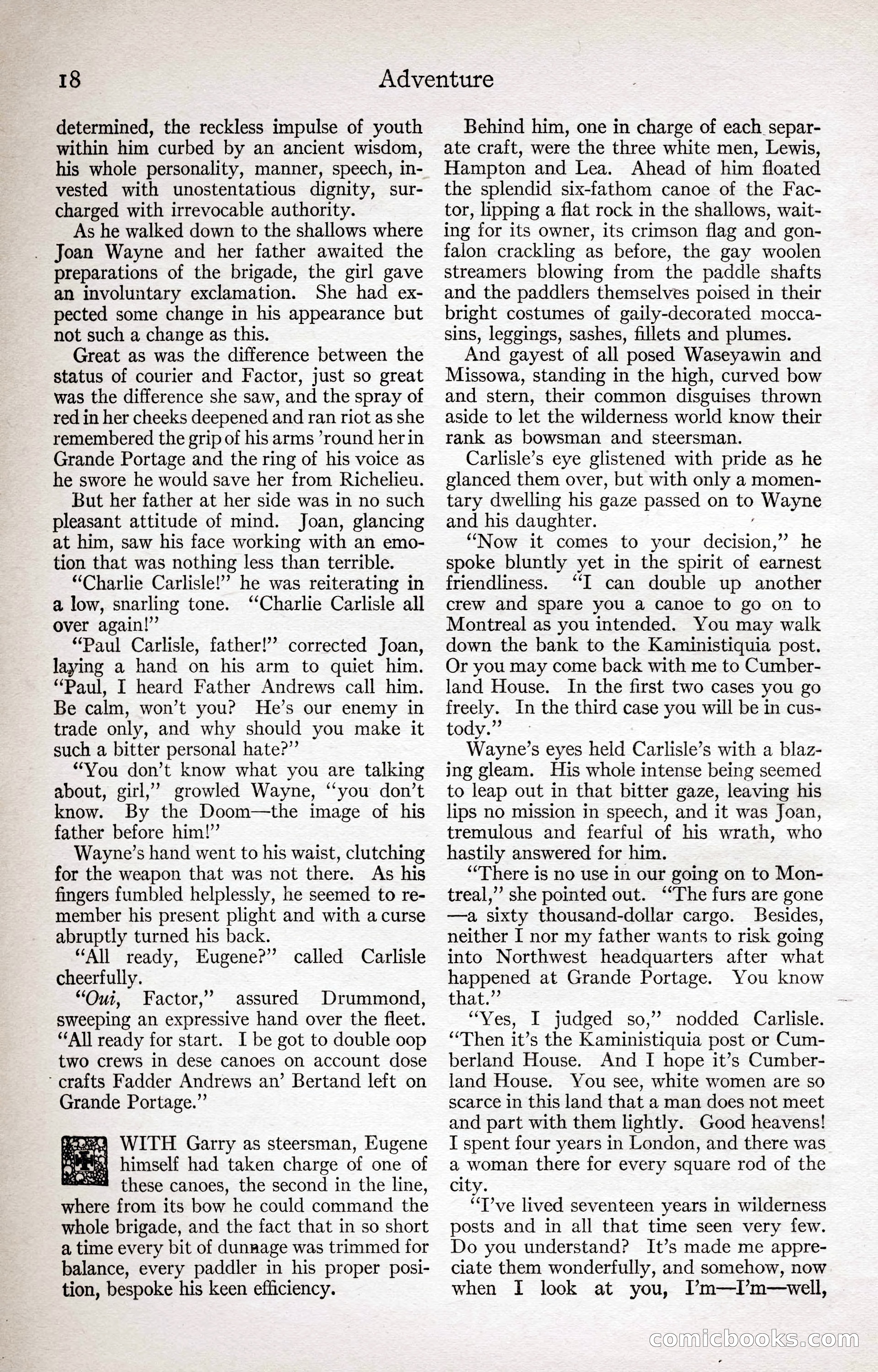 Adventure Magazine Cover, April 3, 1918 — page 20 of 194