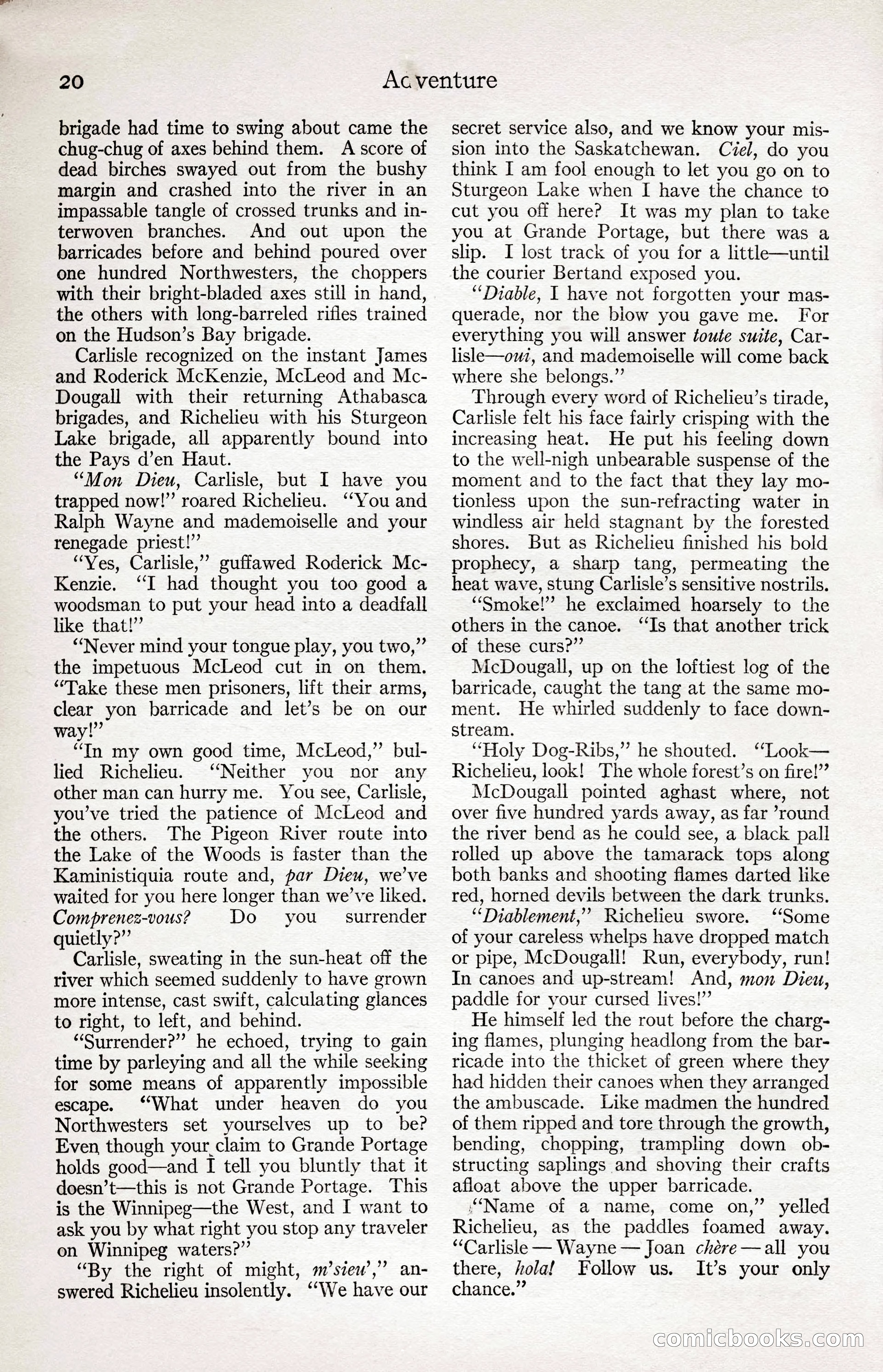 Adventure Magazine Cover, April 3, 1918 — page 22 of 194