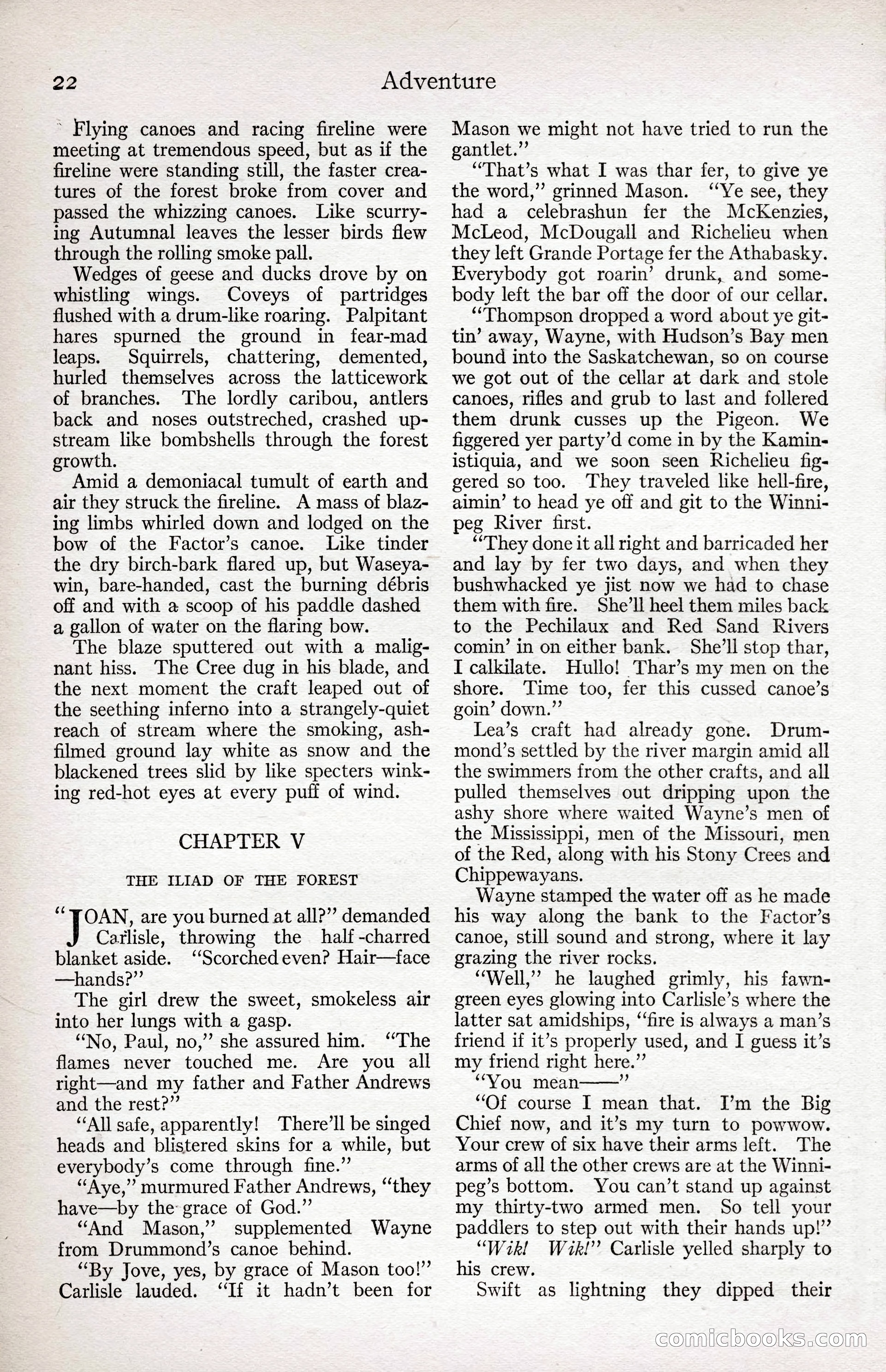 Adventure Magazine Cover, April 3, 1918 — page 24 of 194
