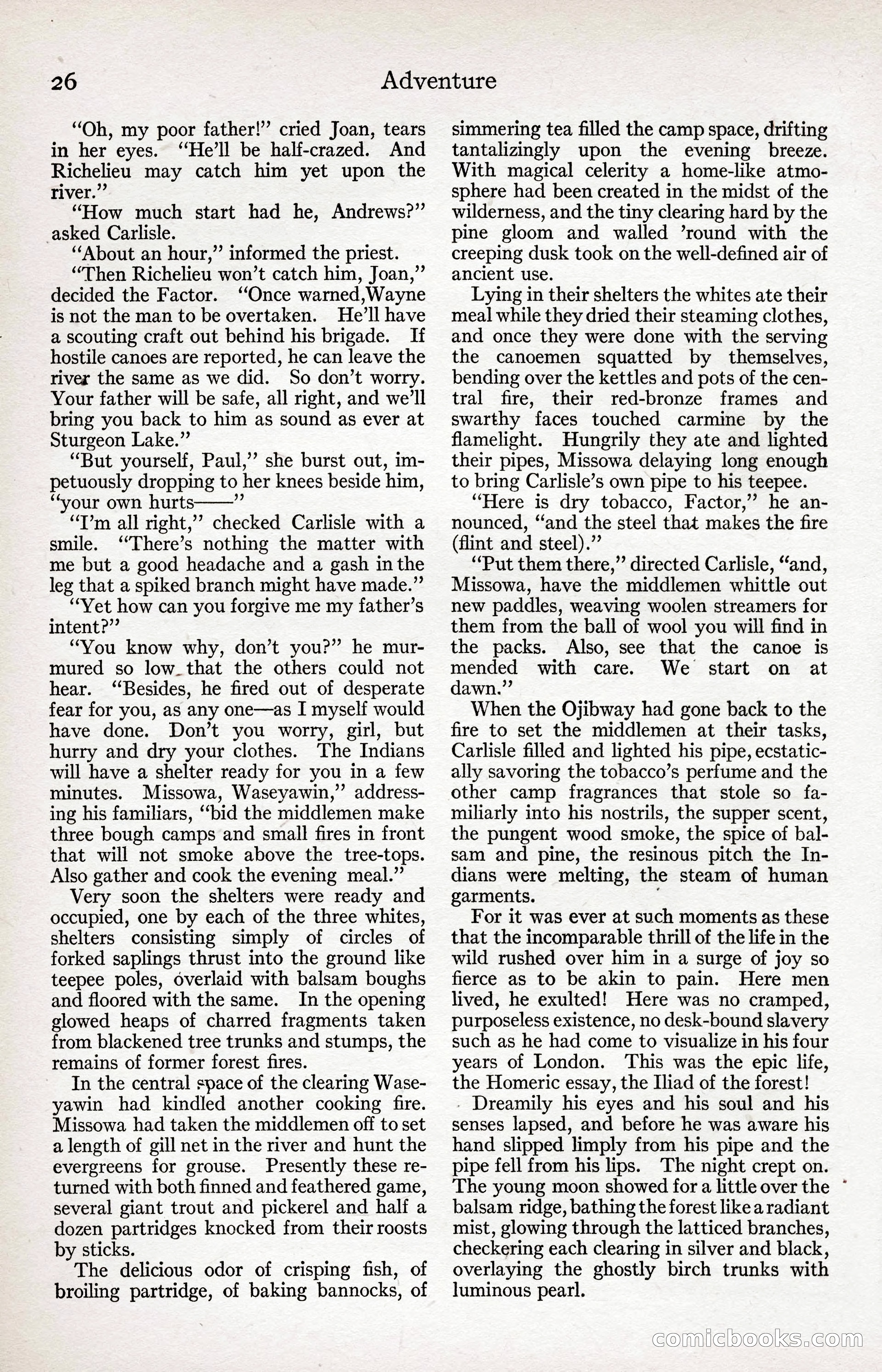 Adventure Magazine Cover, April 3, 1918 — page 28 of 194