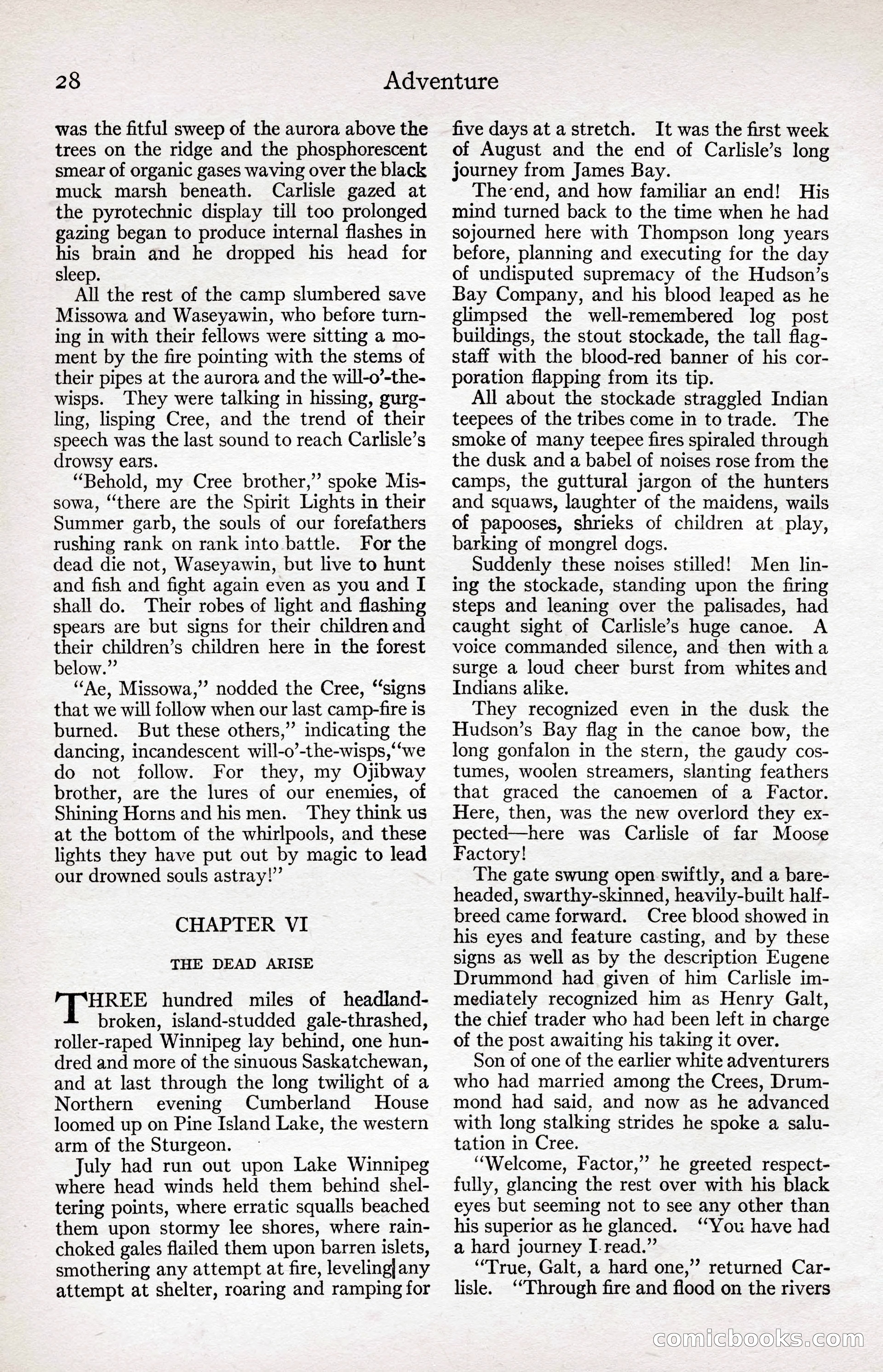 Adventure Magazine Cover, April 3, 1918 — page 30 of 194