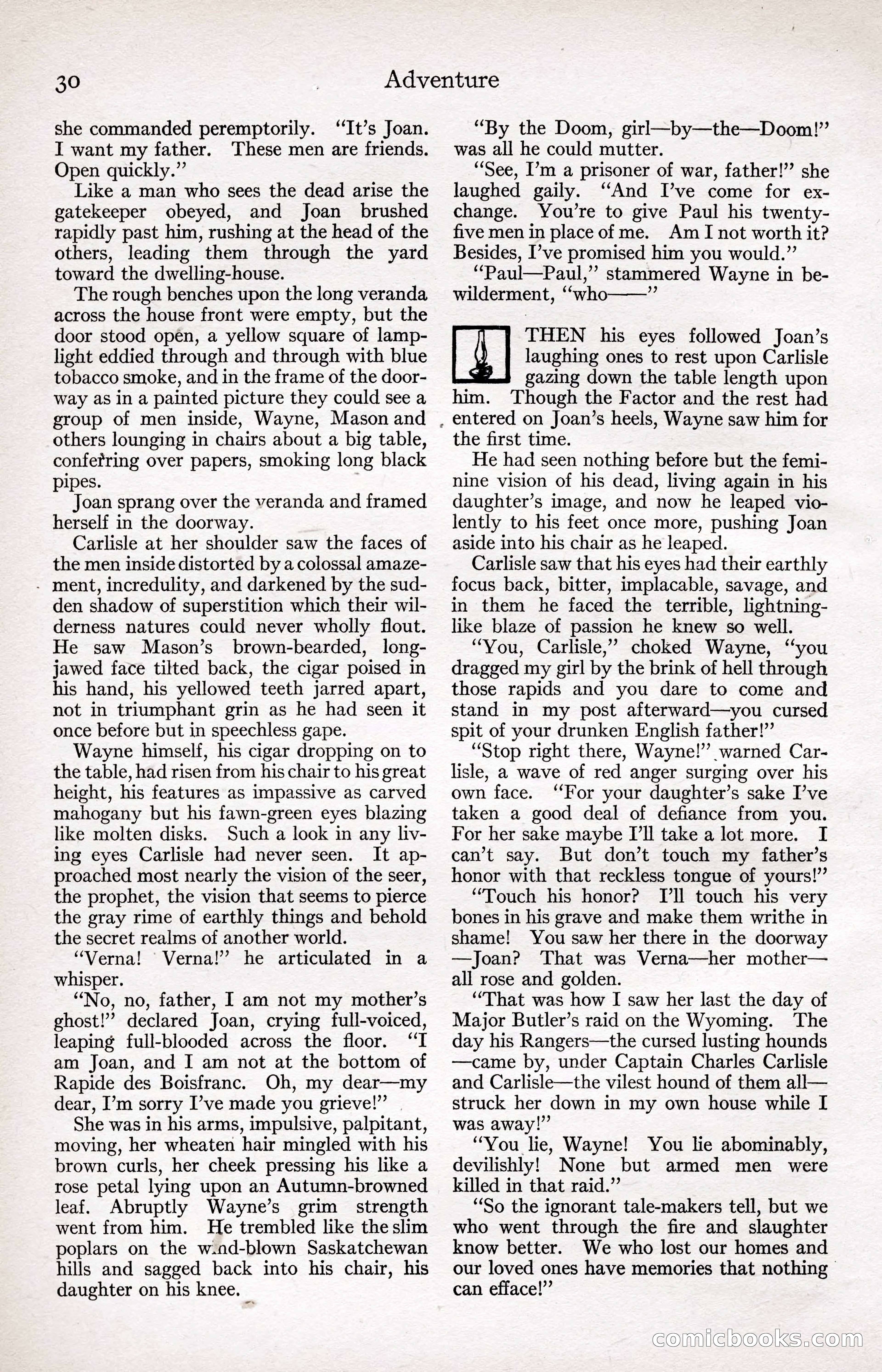 Adventure Magazine Cover, April 3, 1918 — page 32 of 194