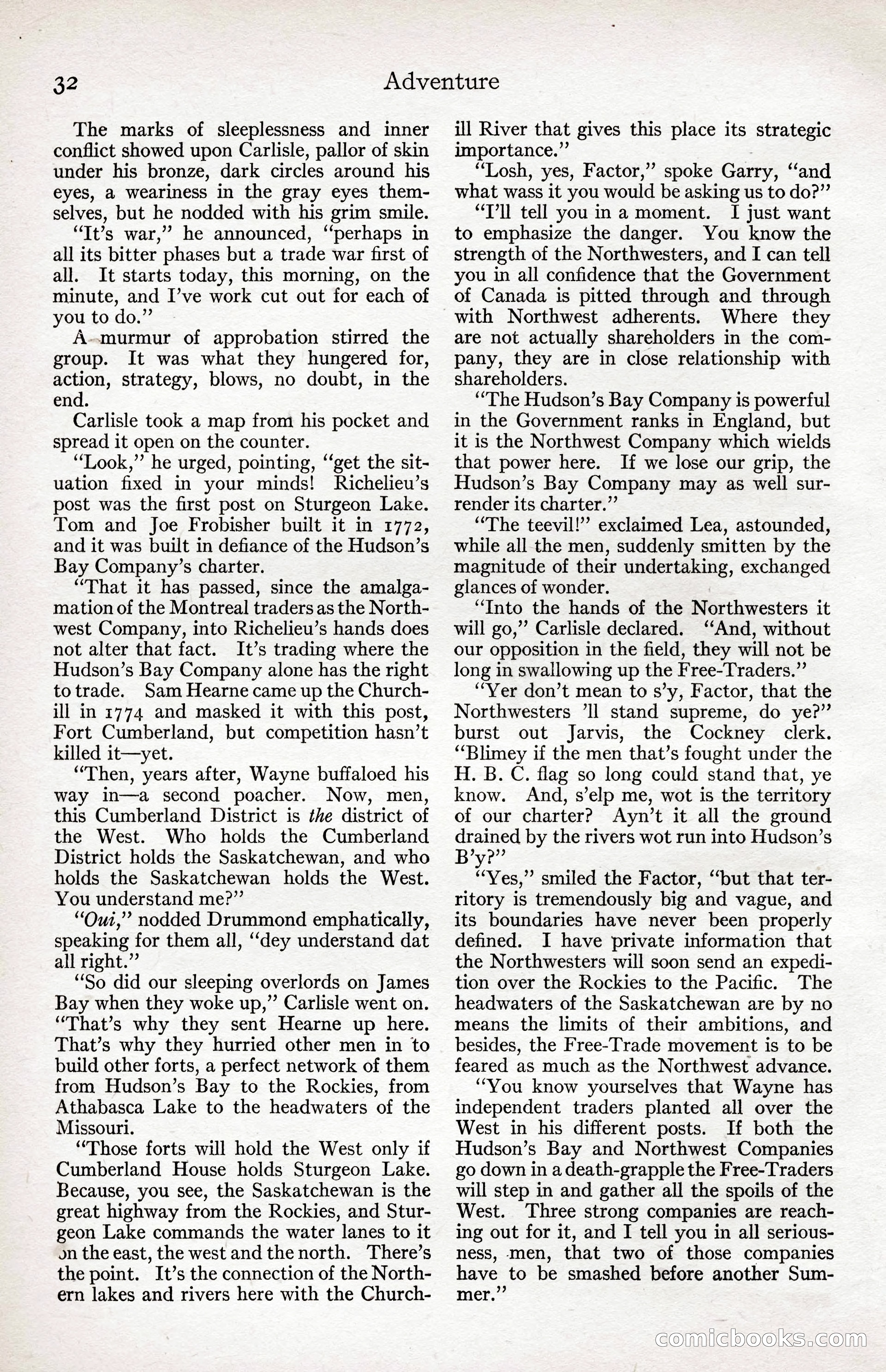 Adventure Magazine Cover, April 3, 1918 — page 34 of 194