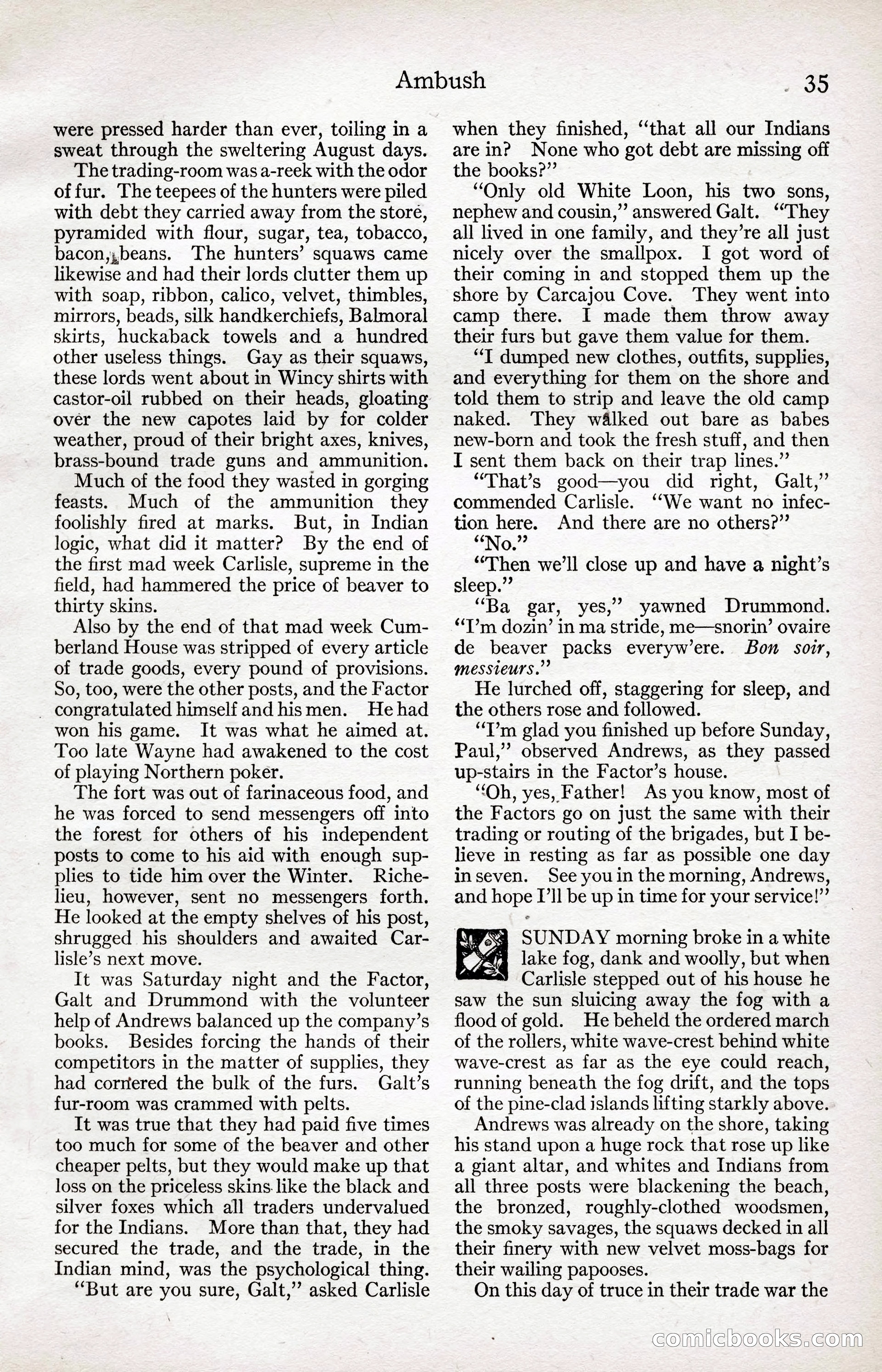 Adventure Magazine Cover, April 3, 1918 — page 37 of 194