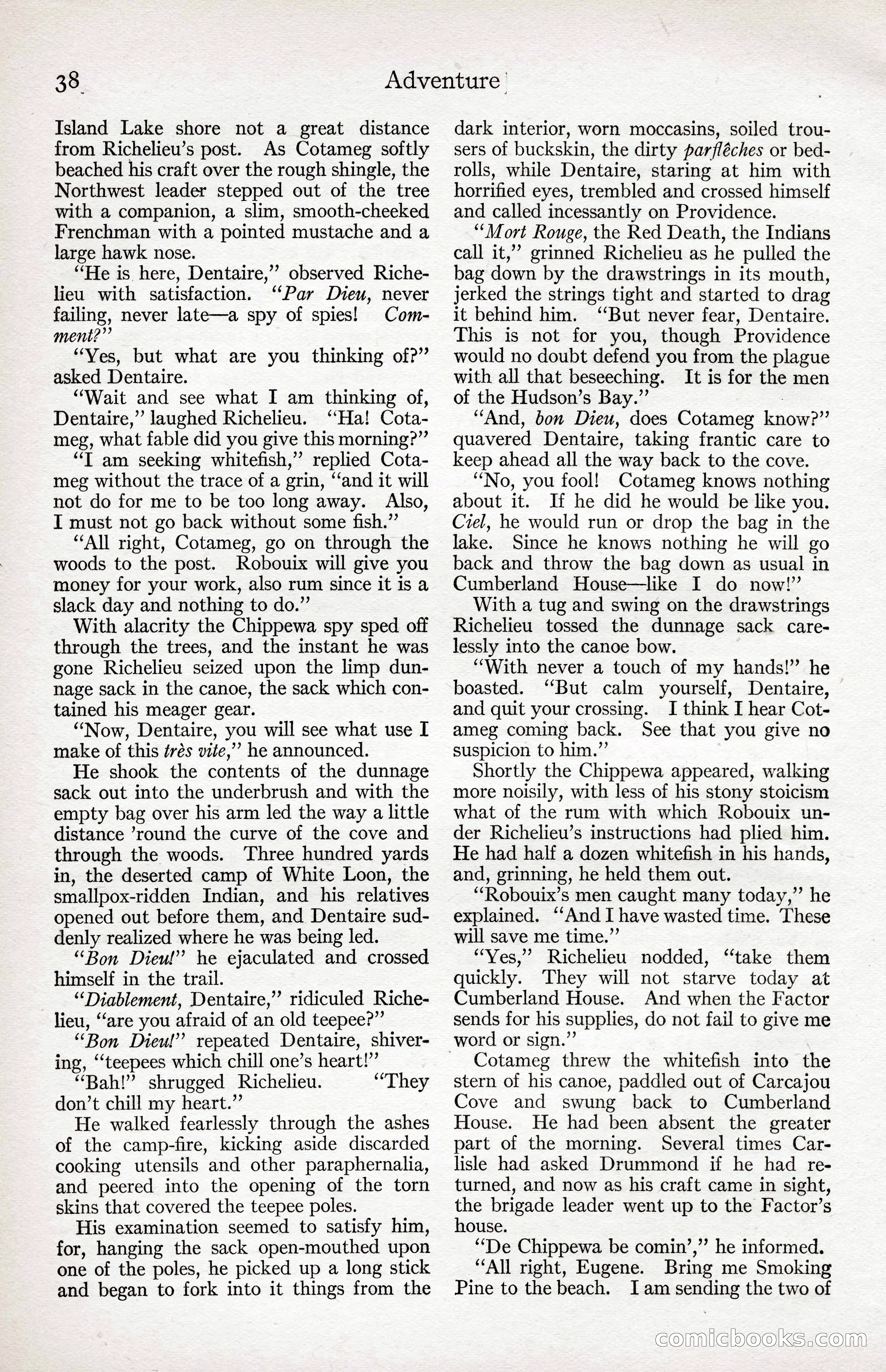 Adventure Magazine Cover, April 3, 1918 — page 40 of 194