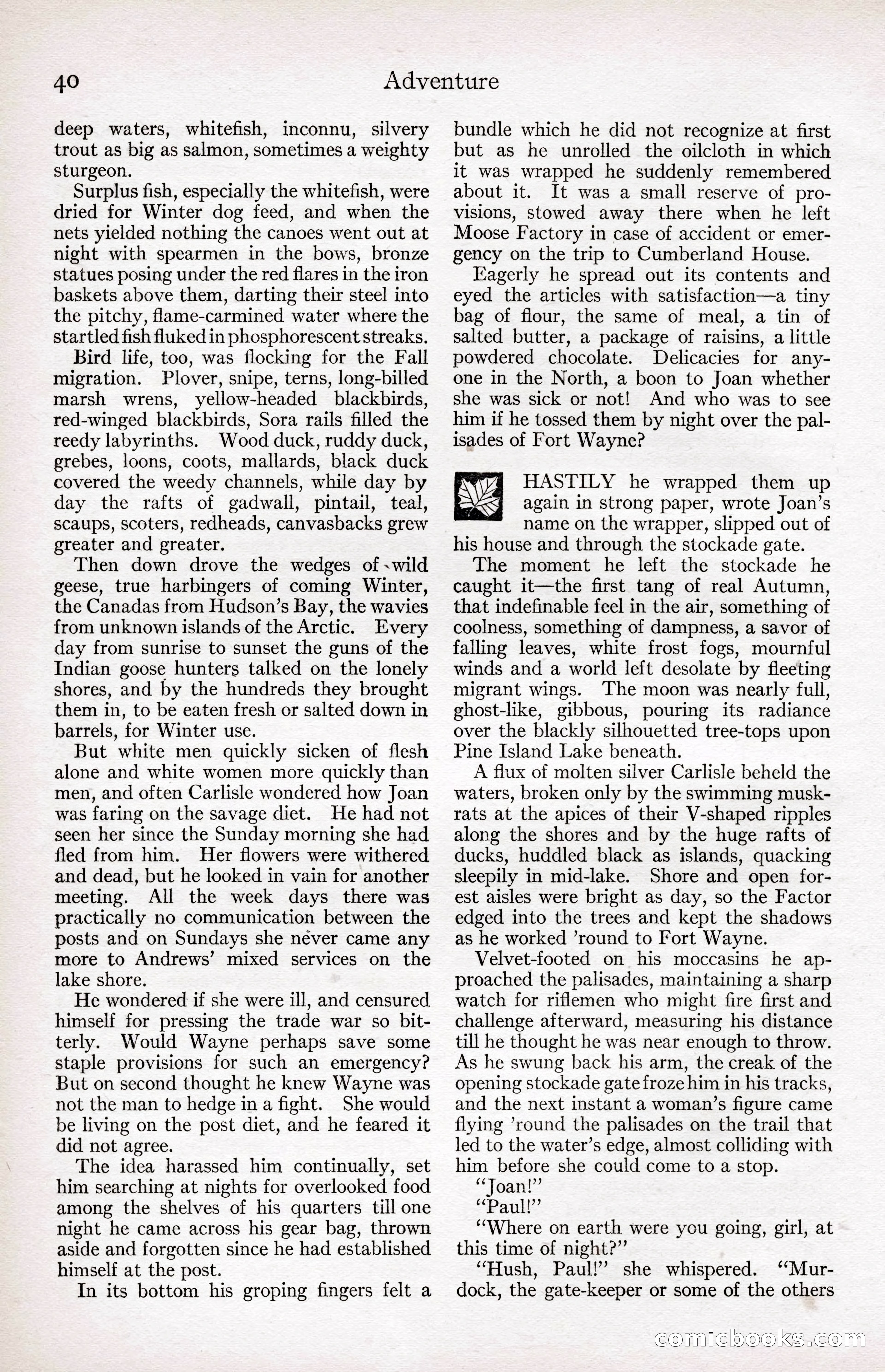 Adventure Magazine Cover, April 3, 1918 — page 42 of 194