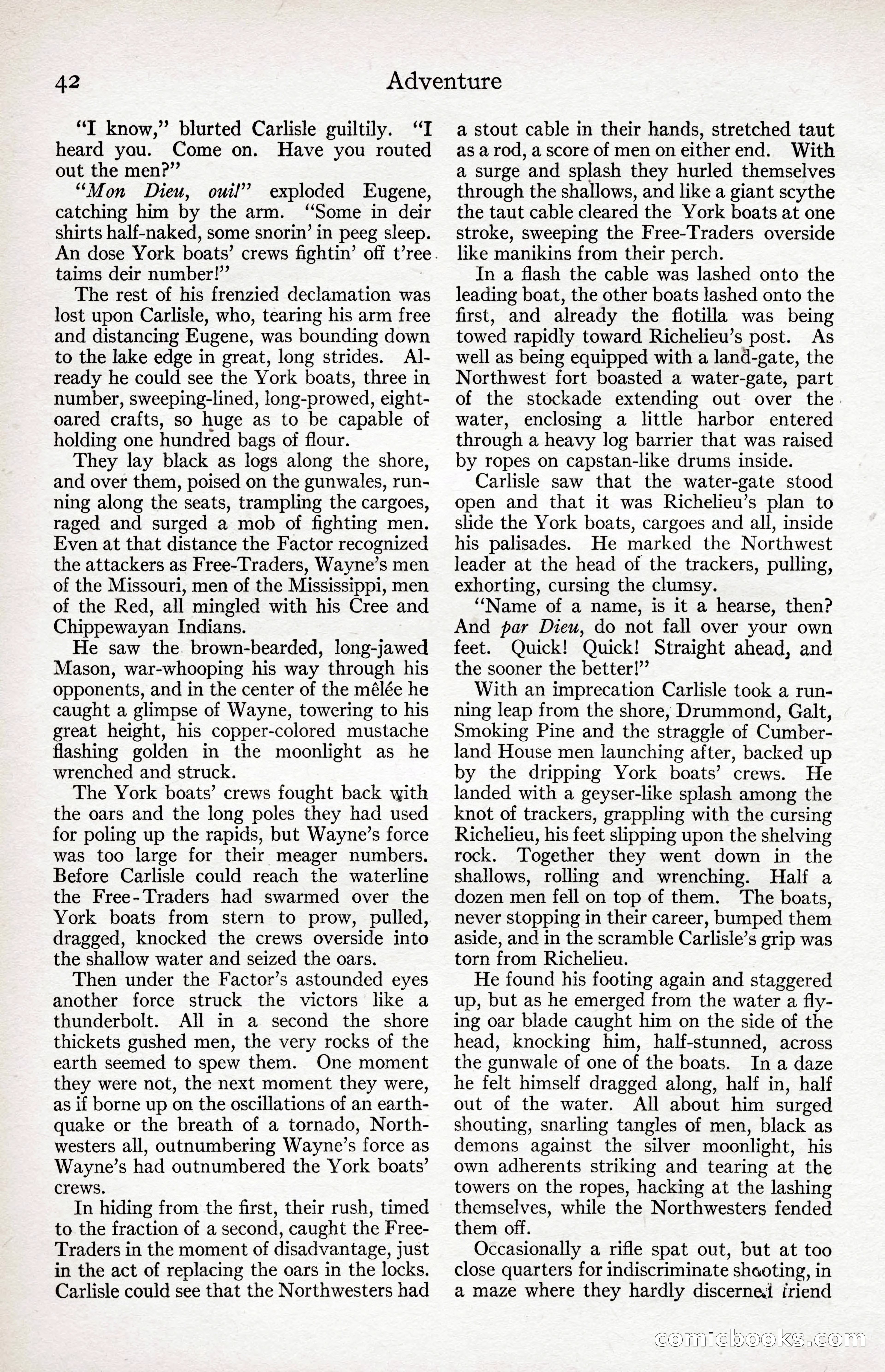 Adventure Magazine Cover, April 3, 1918 — page 44 of 194