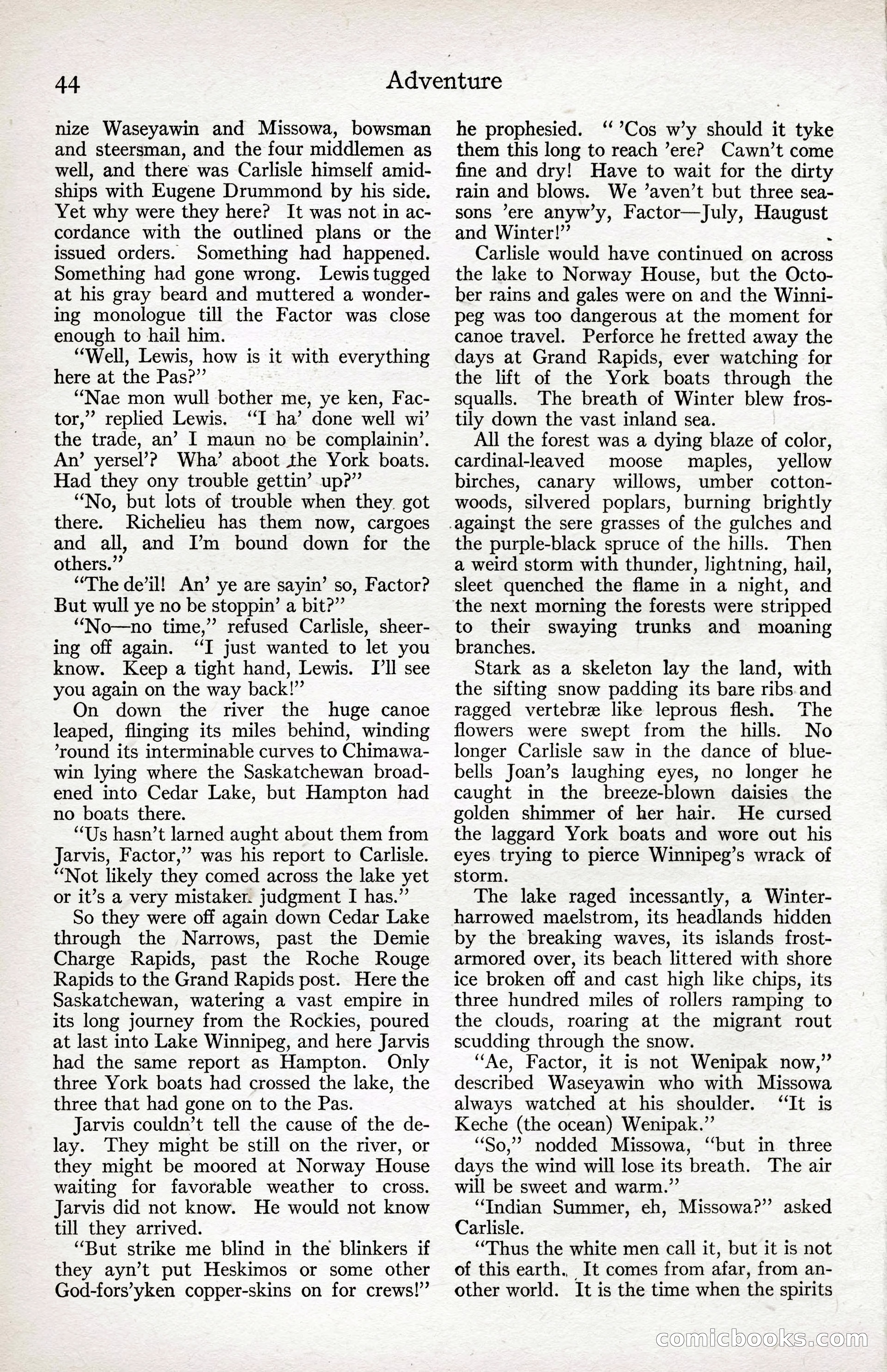 Adventure Magazine Cover, April 3, 1918 — page 46 of 194