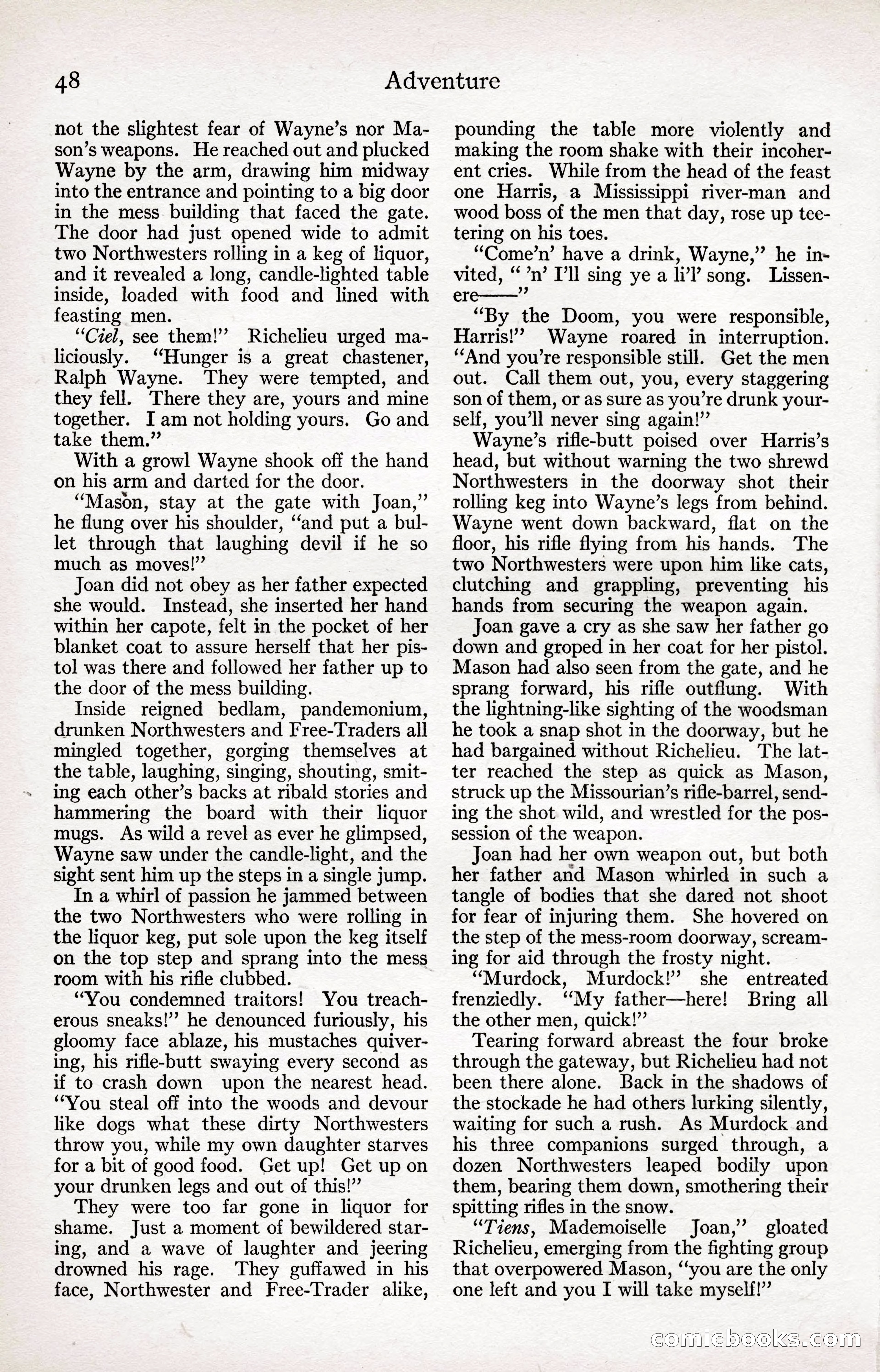 Adventure Magazine Cover, April 3, 1918 — page 50 of 194