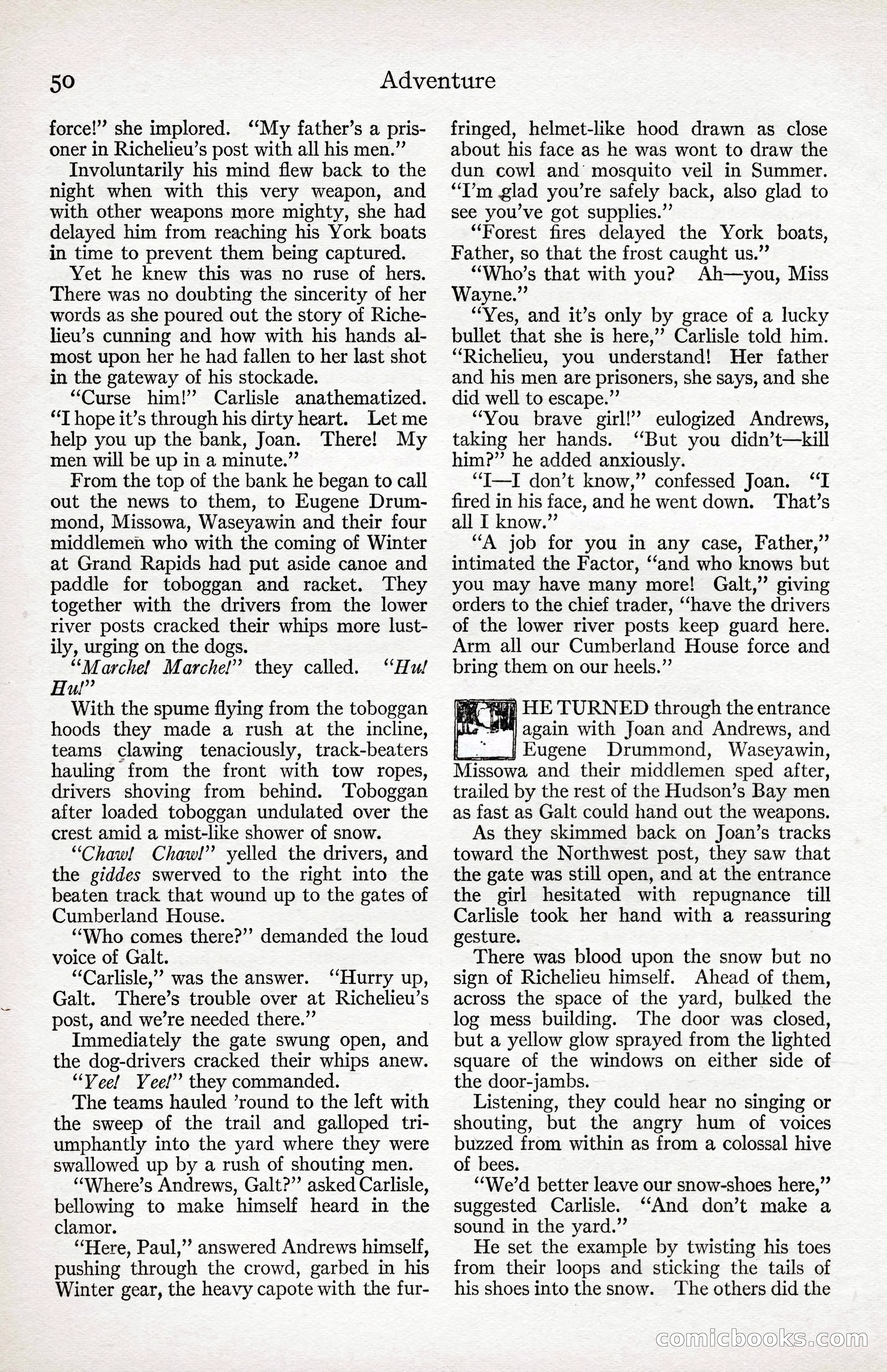 Adventure Magazine Cover, April 3, 1918 — page 52 of 194