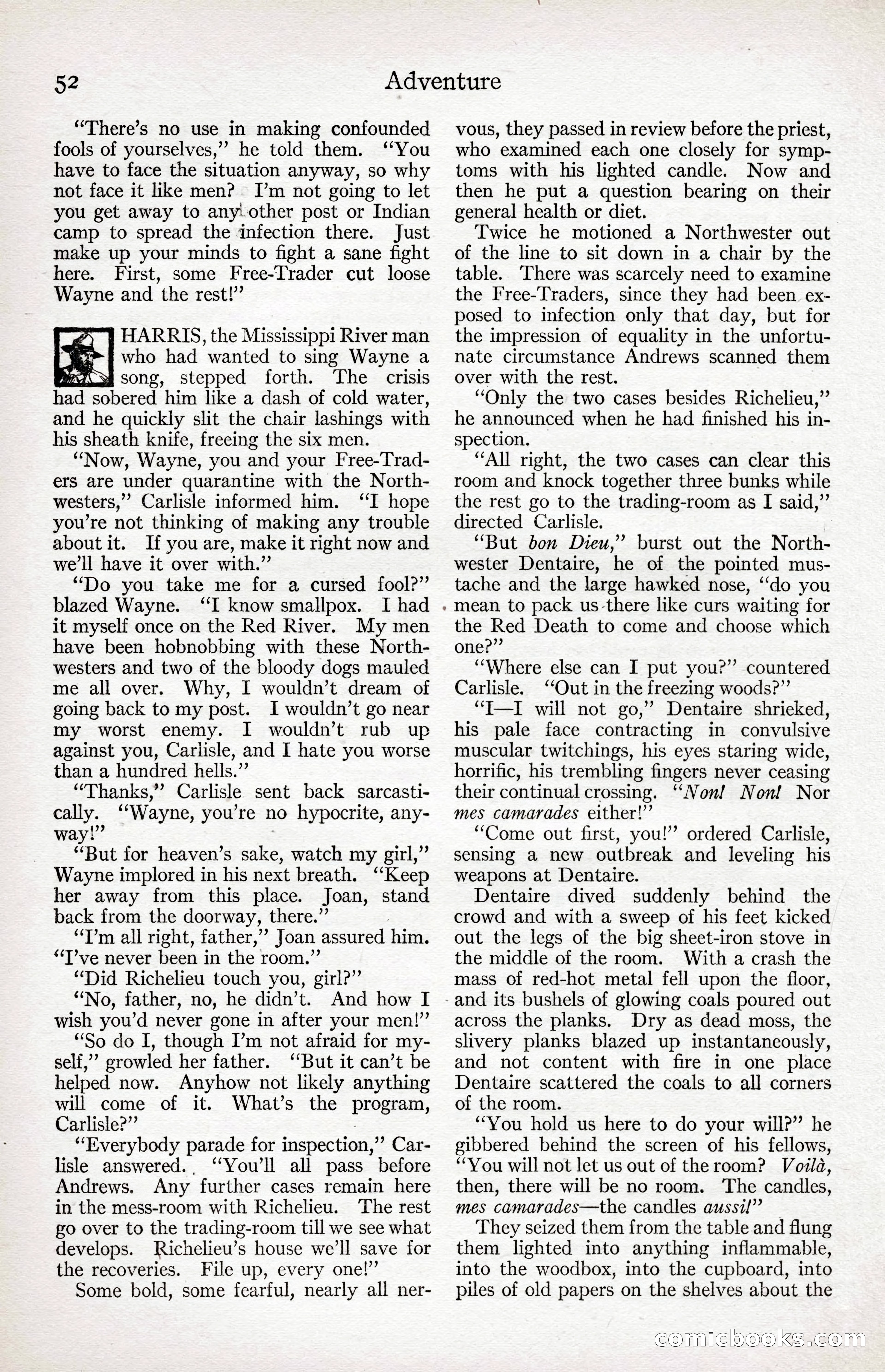 Adventure Magazine Cover, April 3, 1918 — page 54 of 194