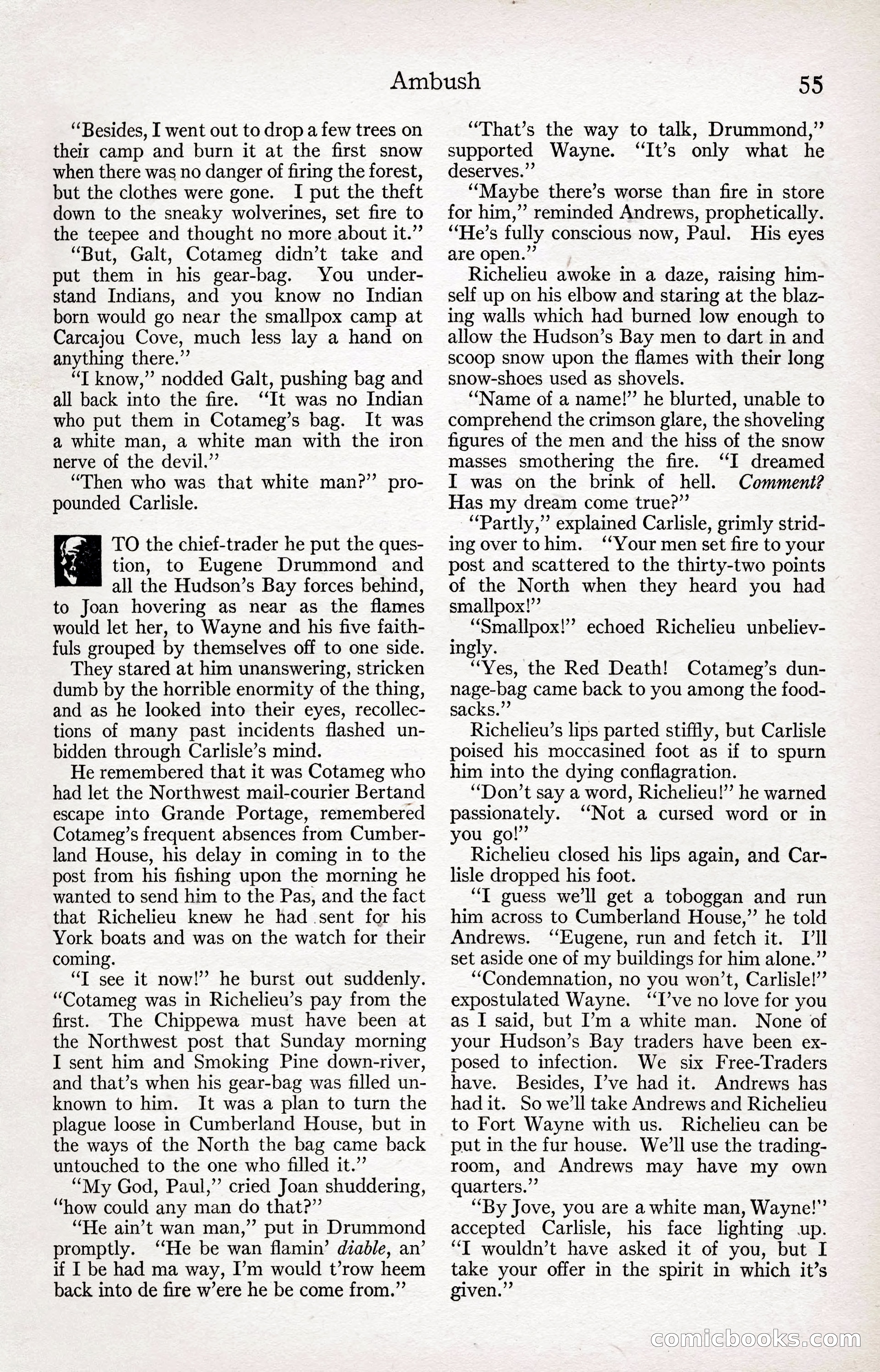 Adventure Magazine Cover, April 3, 1918 — page 57 of 194