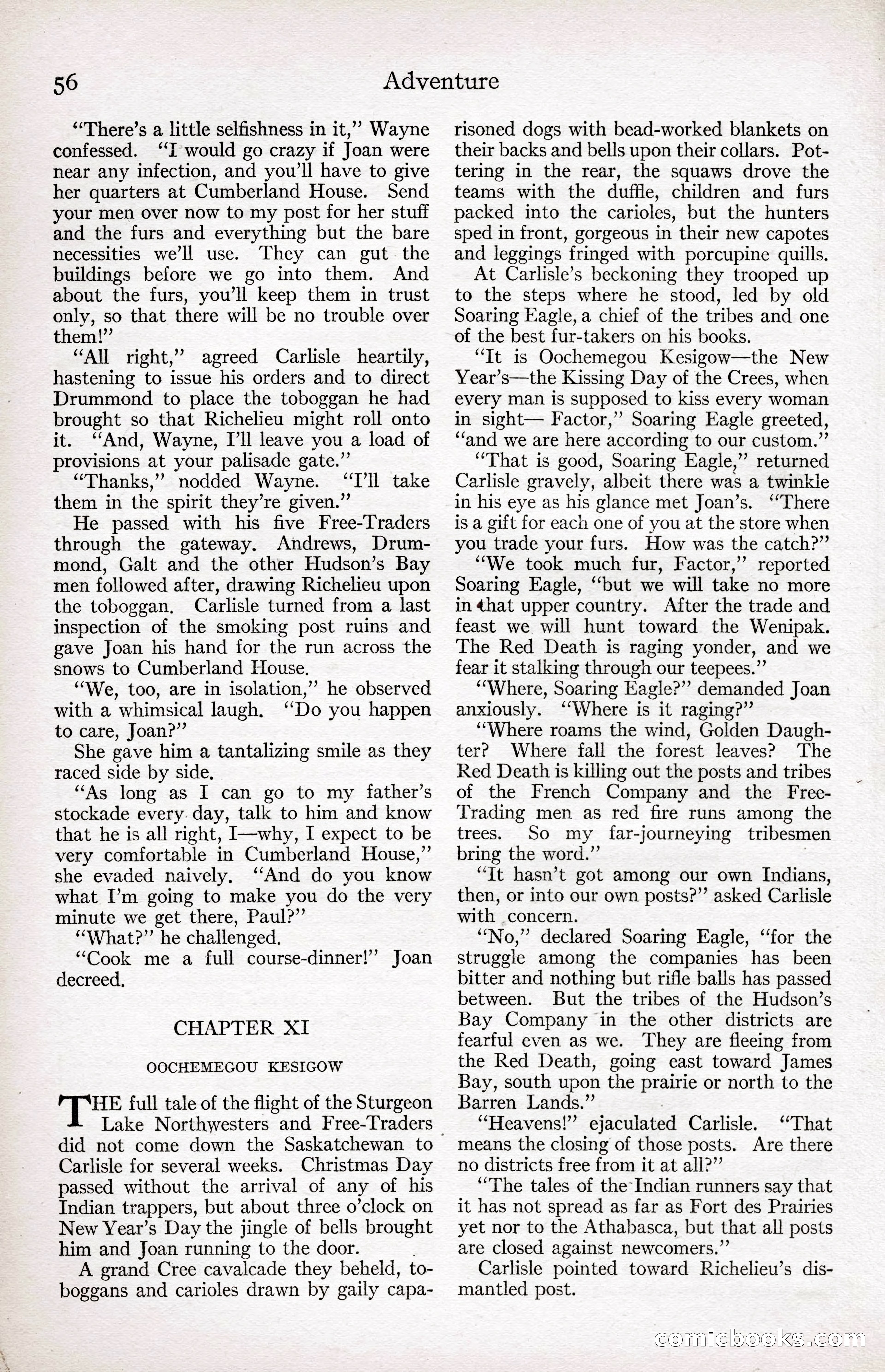 Adventure Magazine Cover, April 3, 1918 — page 58 of 194