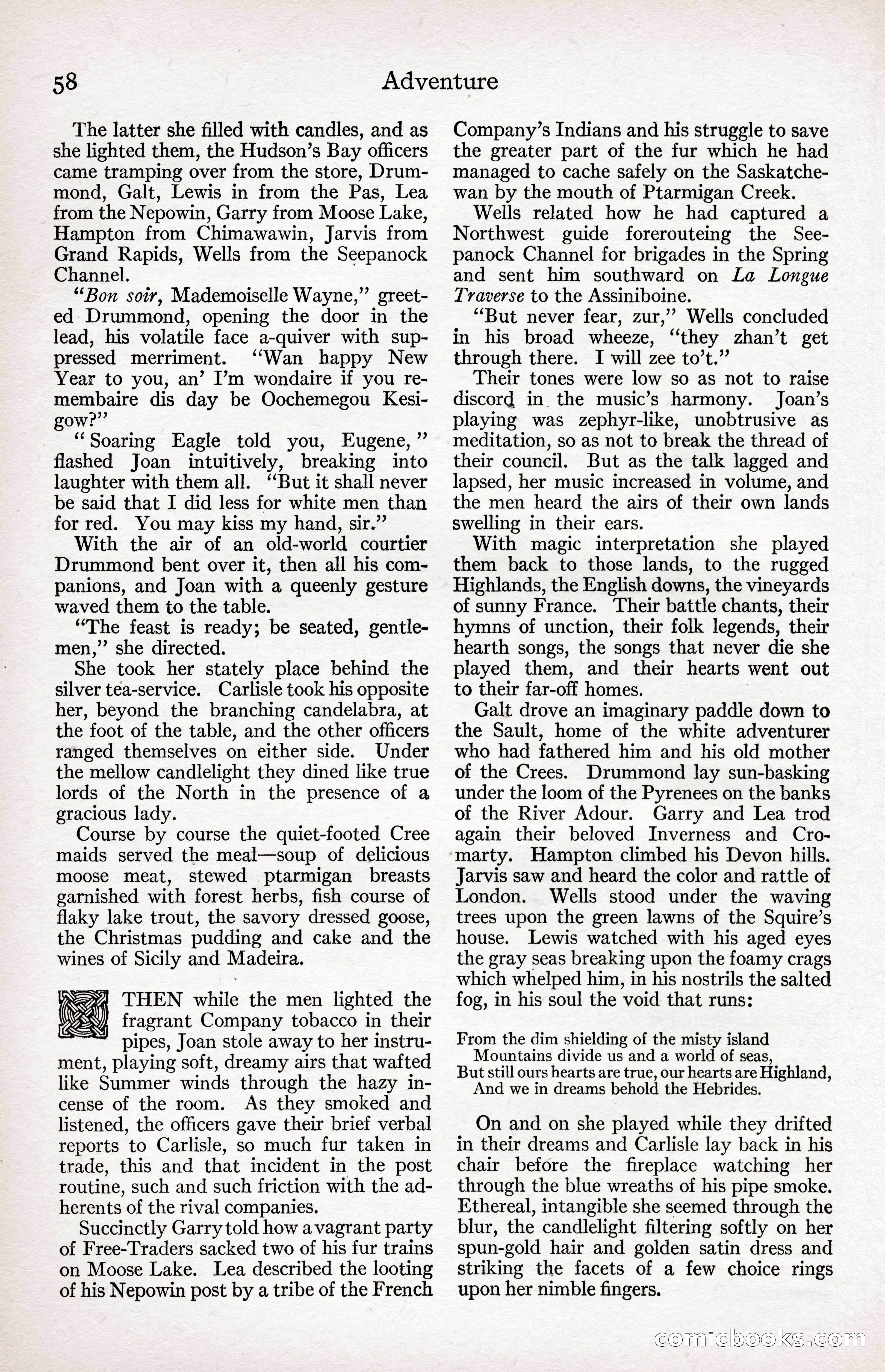 Adventure Magazine Cover, April 3, 1918 — page 60 of 194