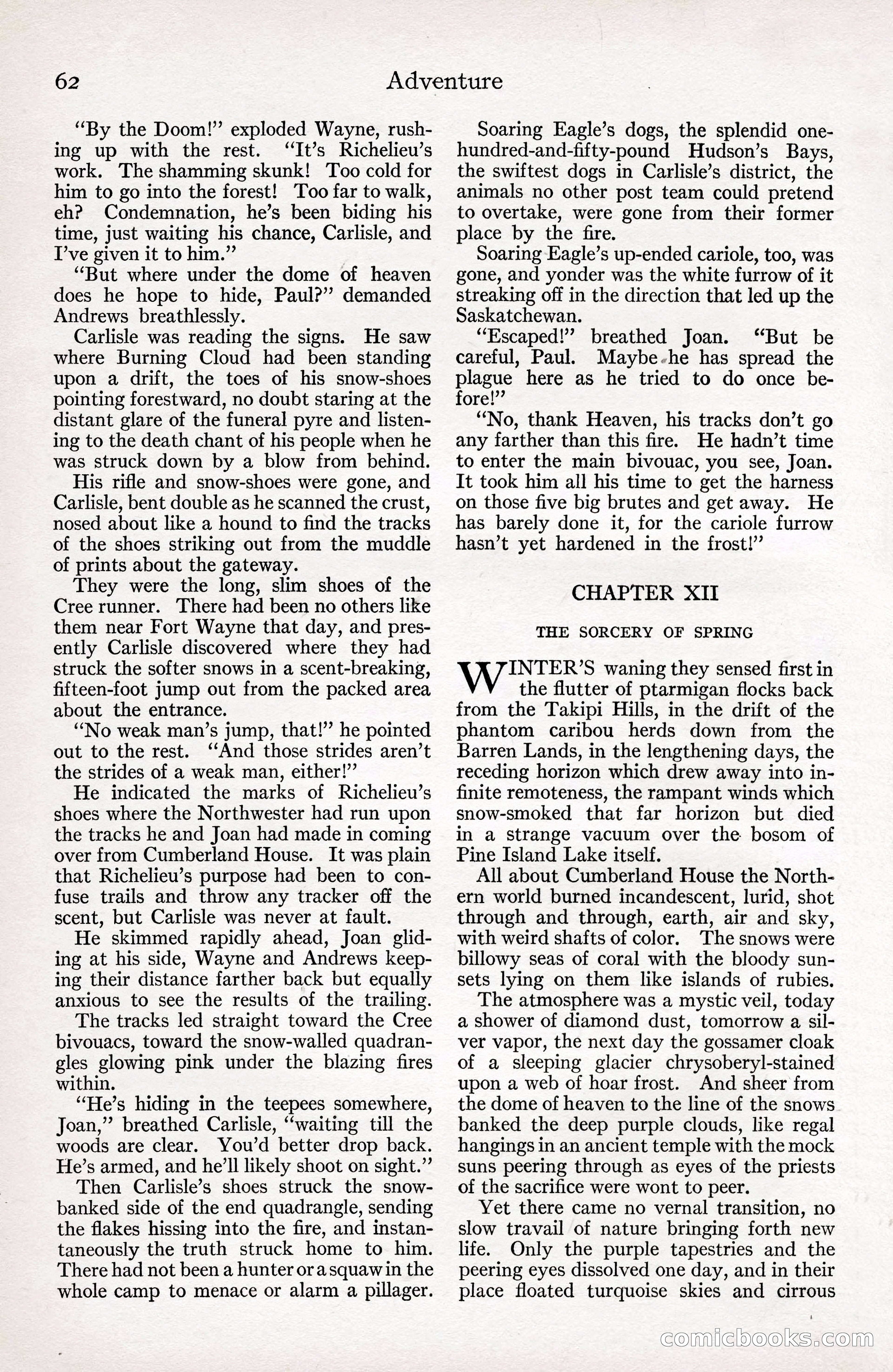 Adventure Magazine Cover, April 3, 1918 — page 64 of 194