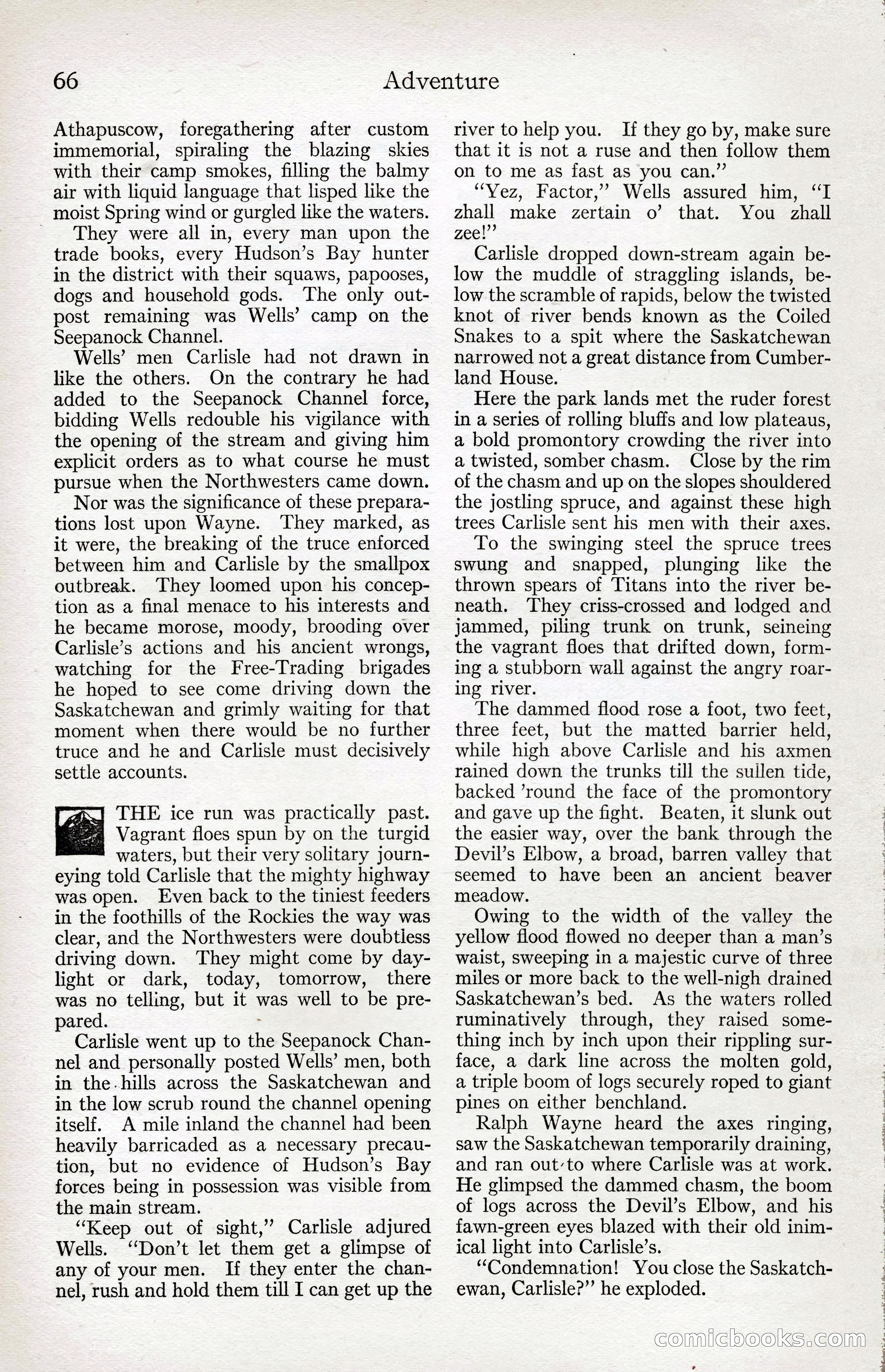 Adventure Magazine Cover, April 3, 1918 — page 68 of 194