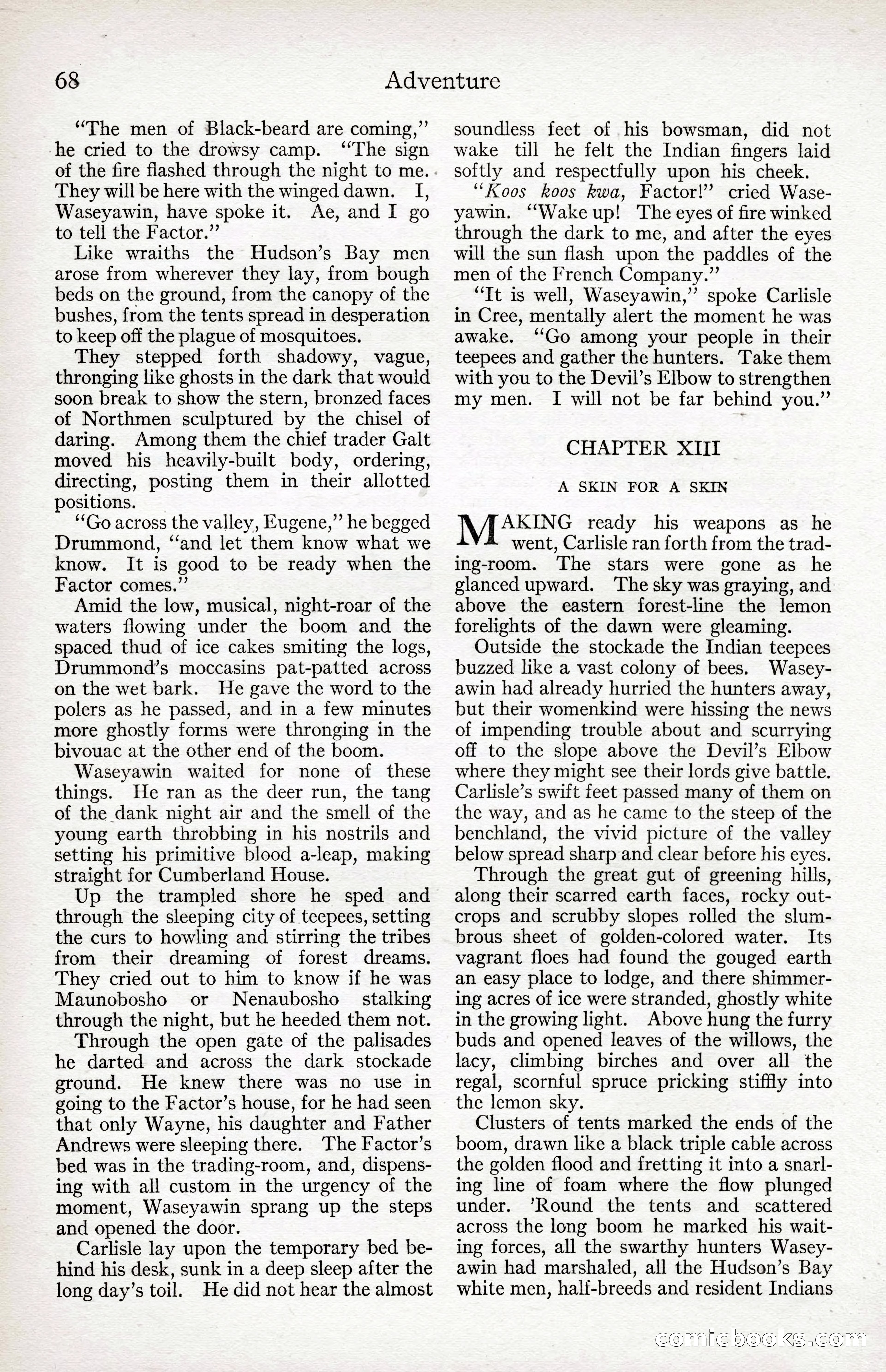Adventure Magazine Cover, April 3, 1918 — page 70 of 194