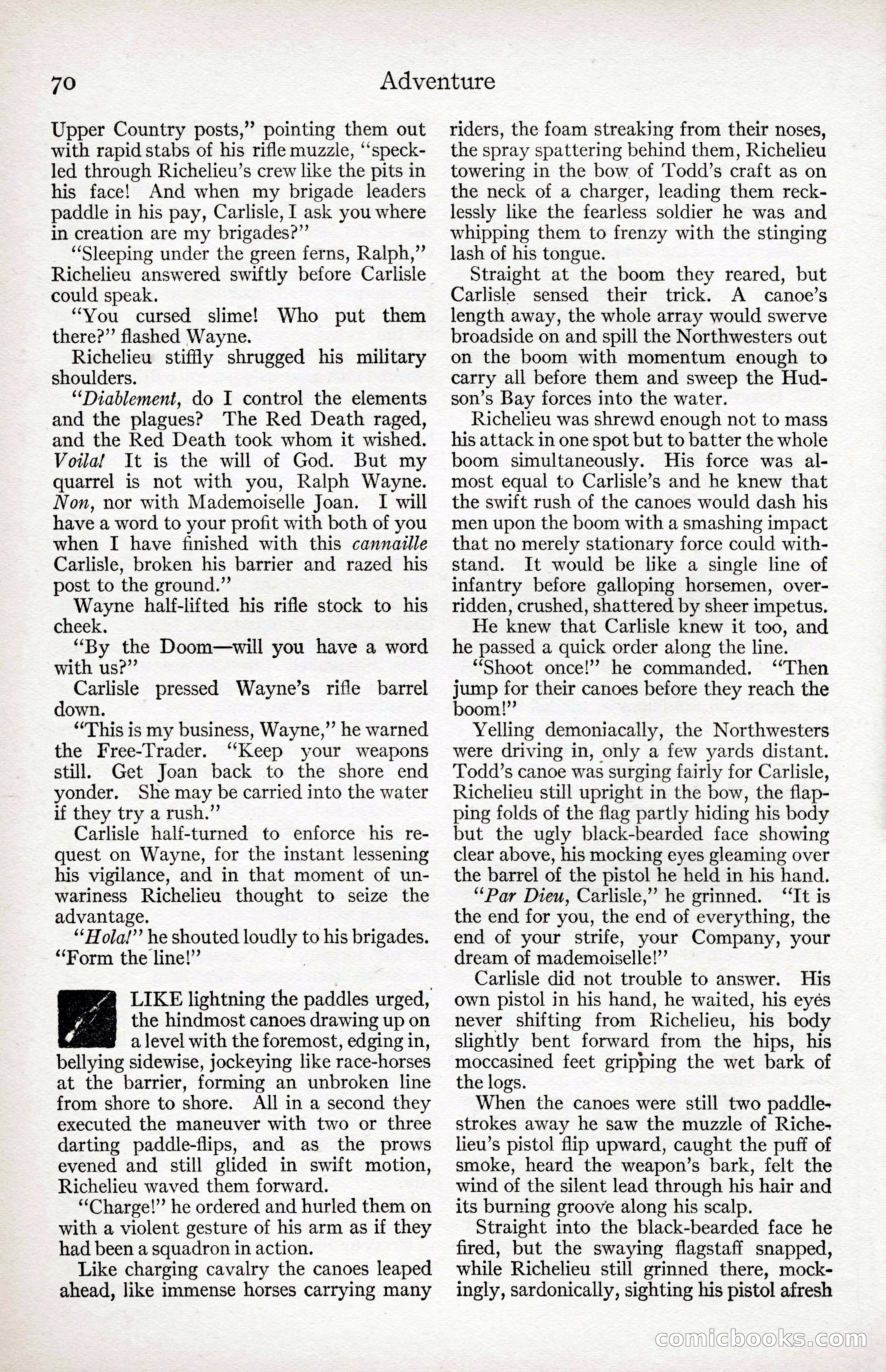 Adventure Magazine Cover, April 3, 1918 — page 72 of 194
