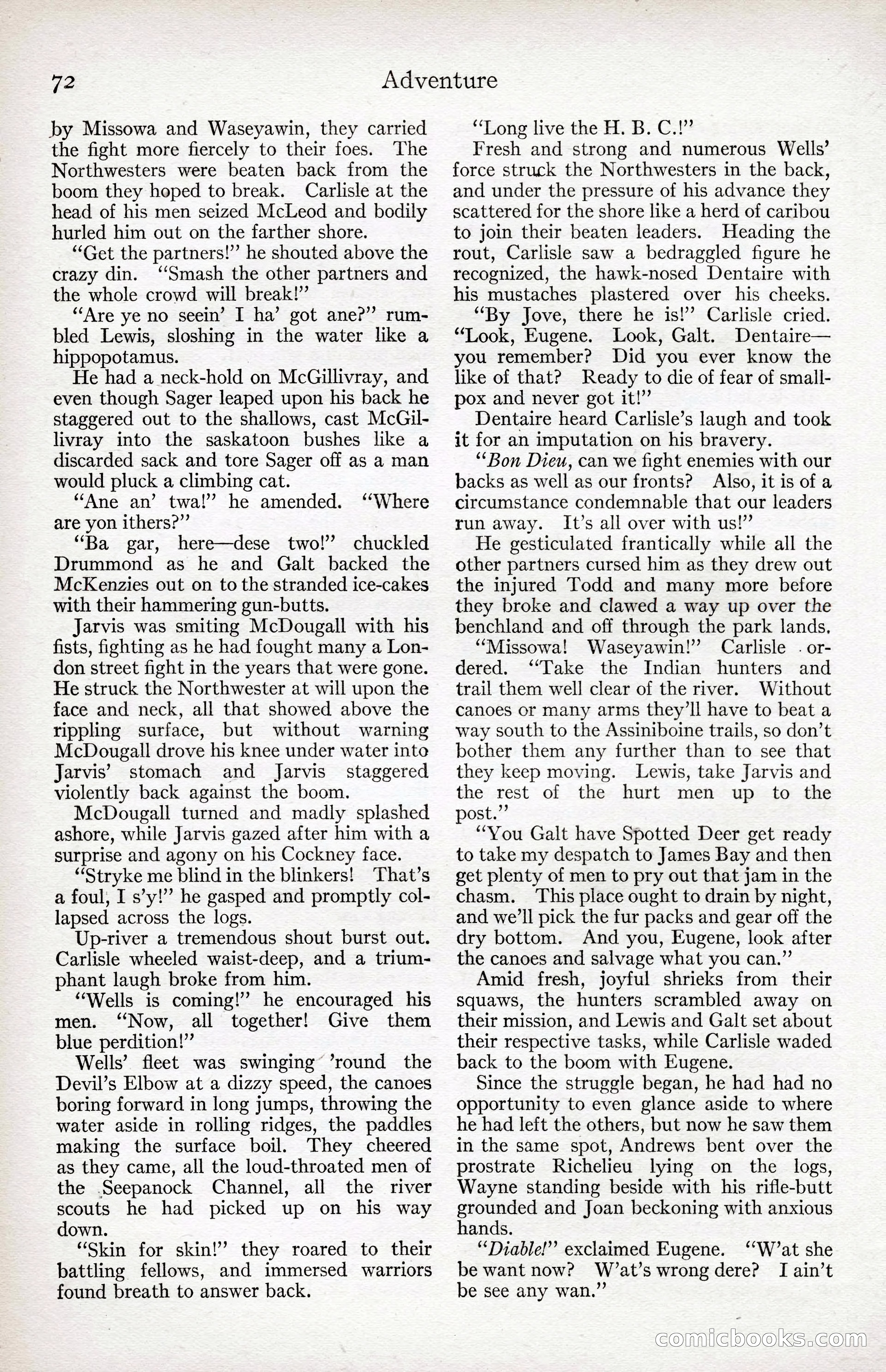Adventure Magazine Cover, April 3, 1918 — page 74 of 194
