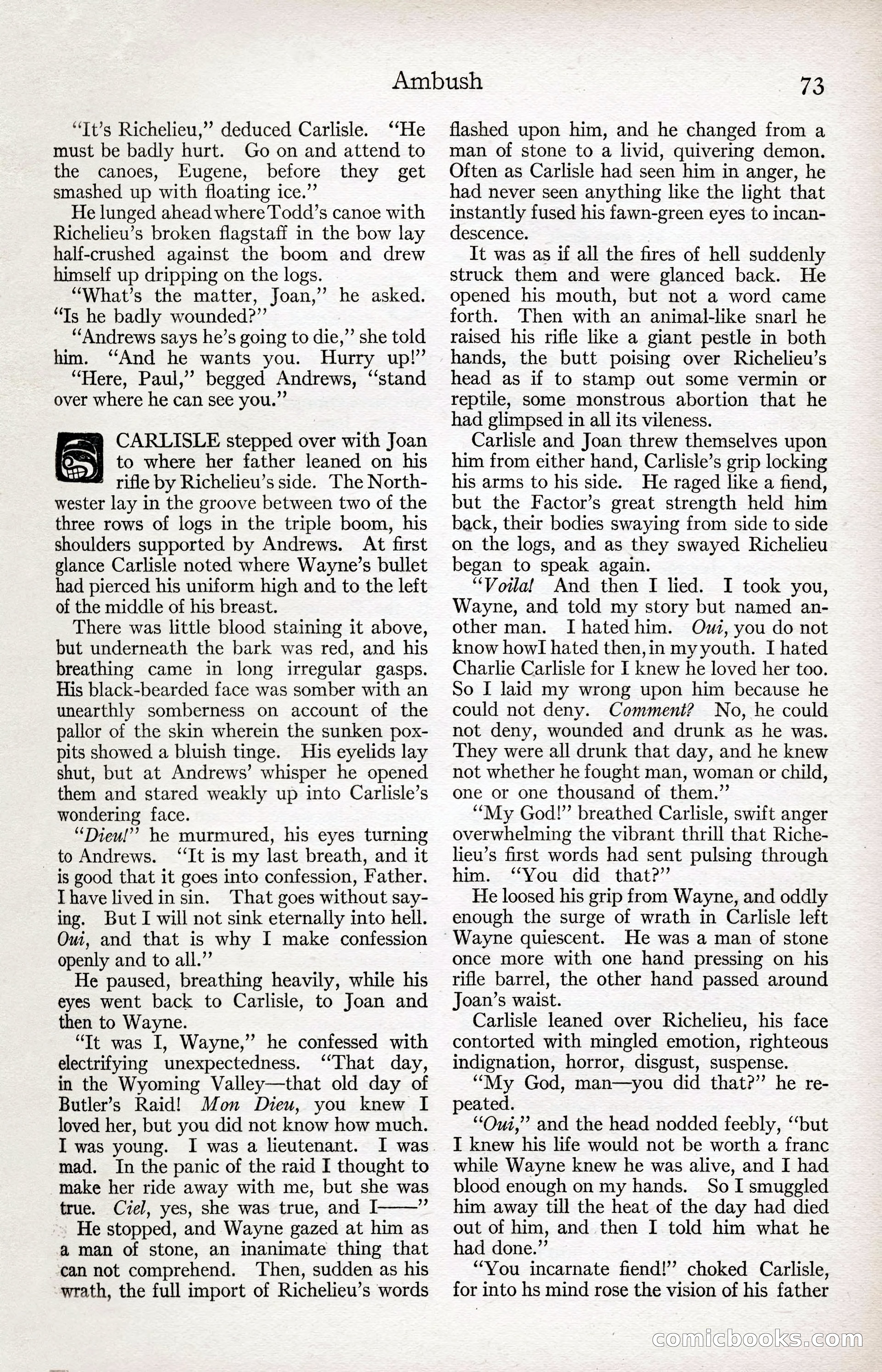 Adventure Magazine Cover, April 3, 1918 — page 75 of 194