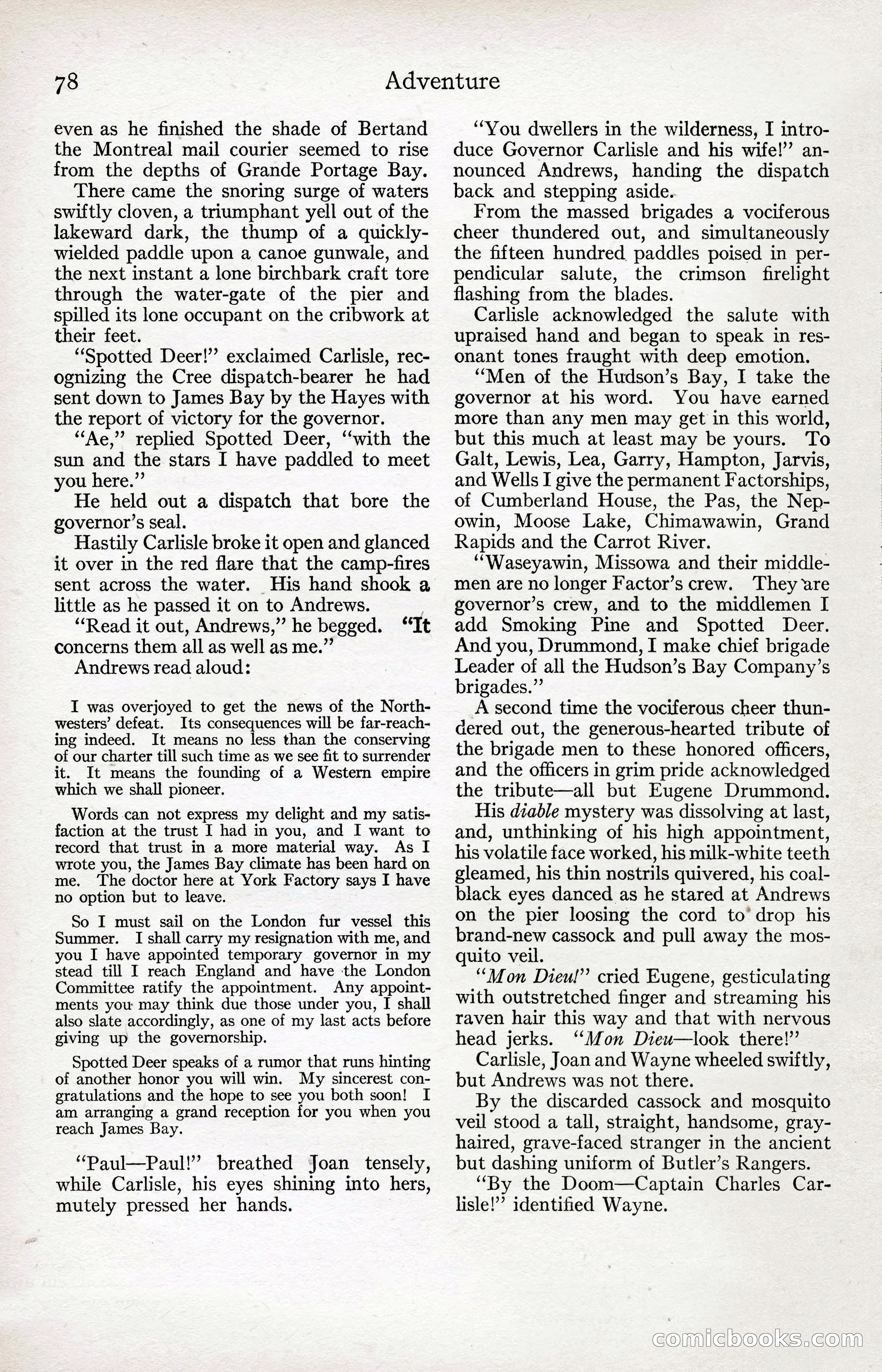 Adventure Magazine Cover, April 3, 1918 — page 80 of 194