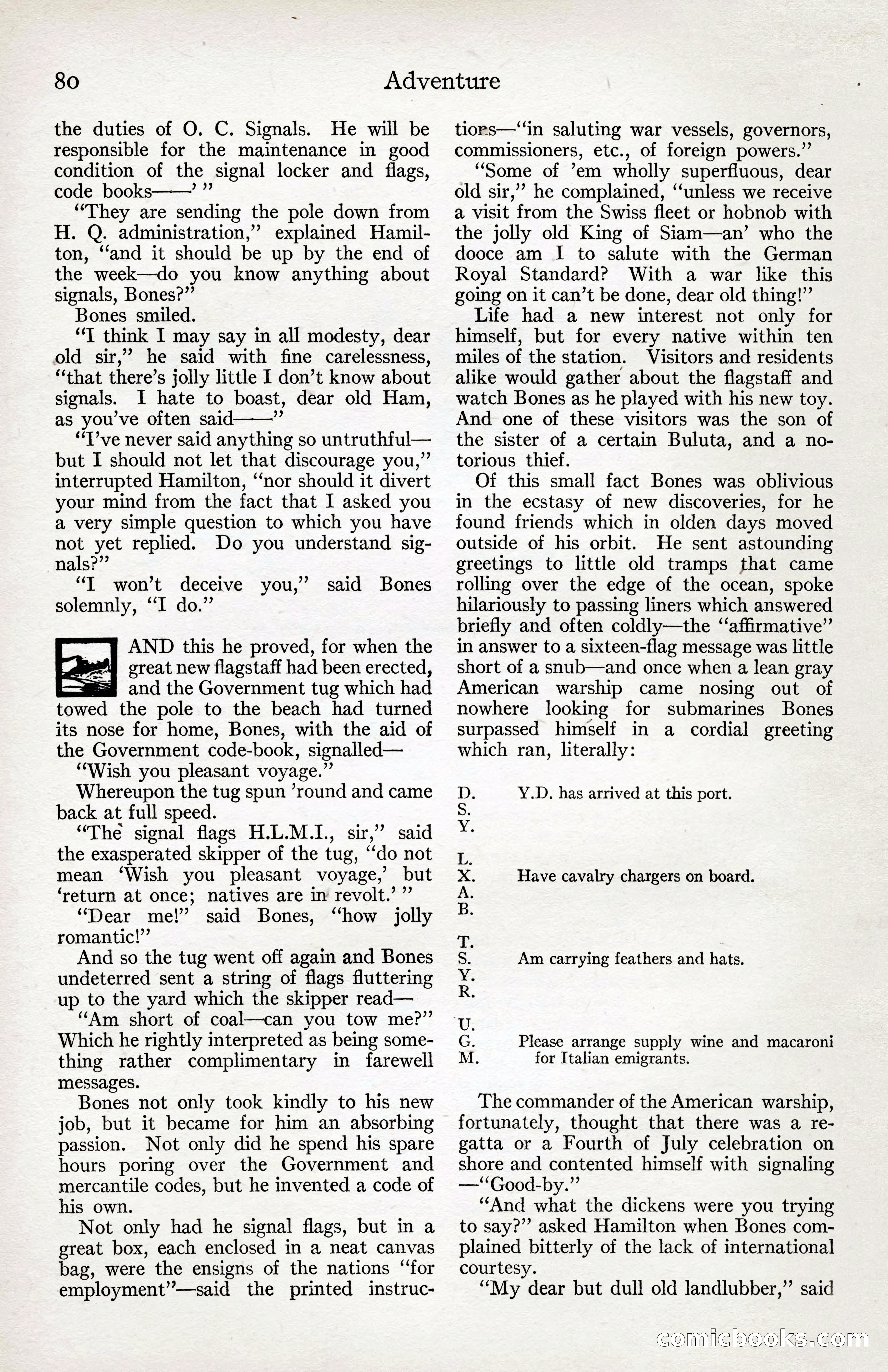 Adventure Magazine Cover, April 3, 1918 — page 82 of 194