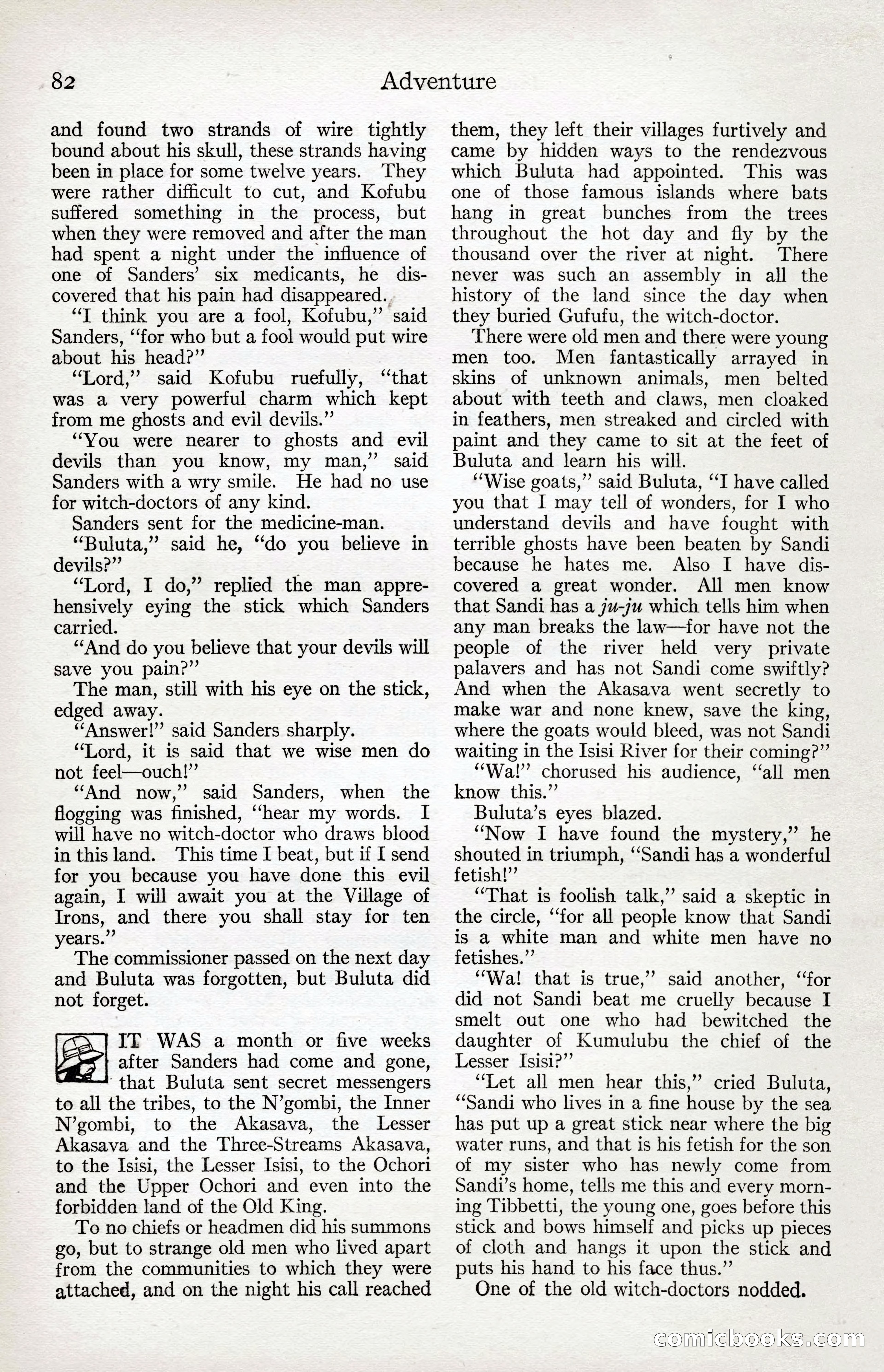 Adventure Magazine Cover, April 3, 1918 — page 84 of 194
