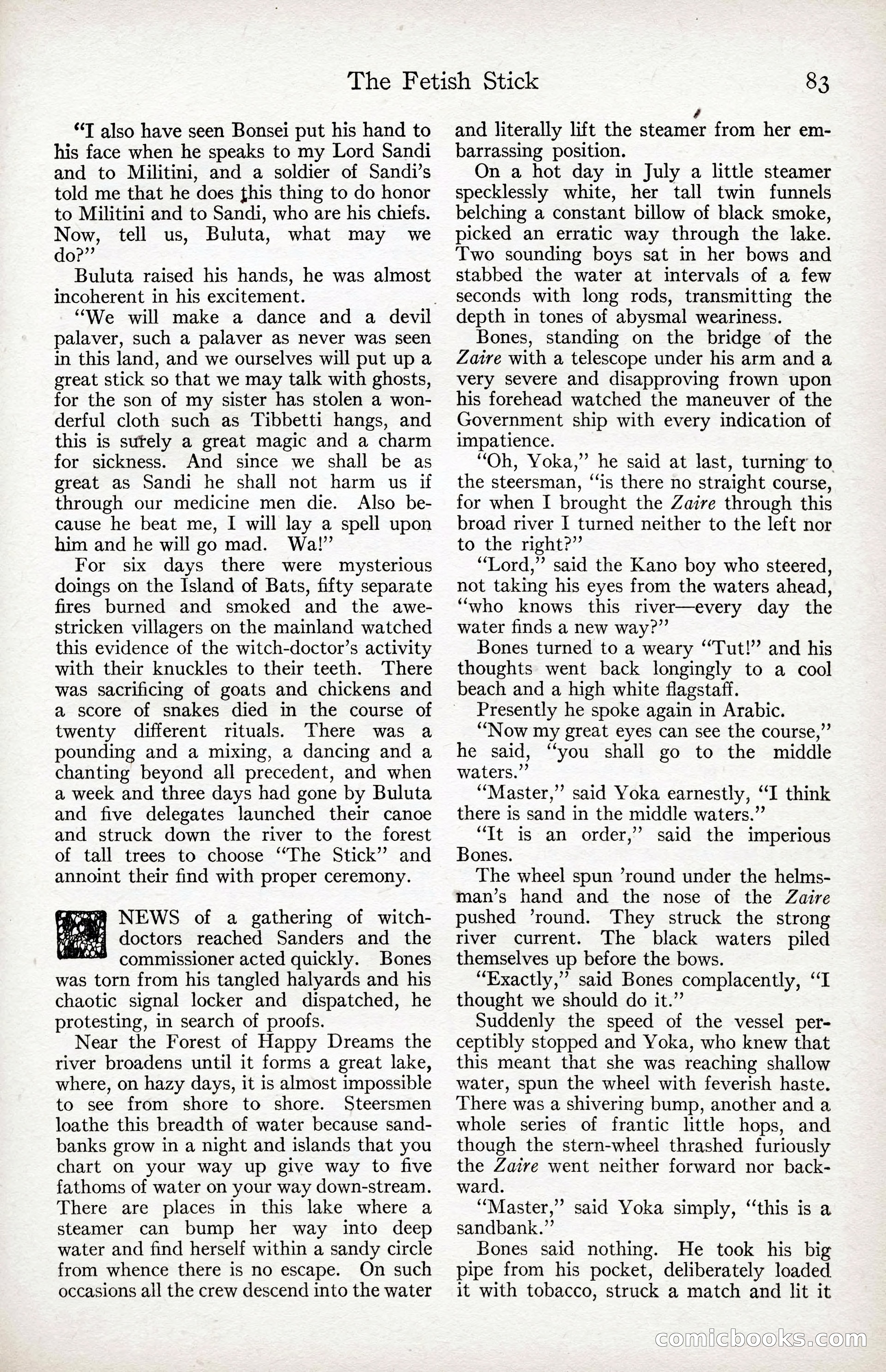 Adventure Magazine Cover, April 3, 1918 — page 85 of 194