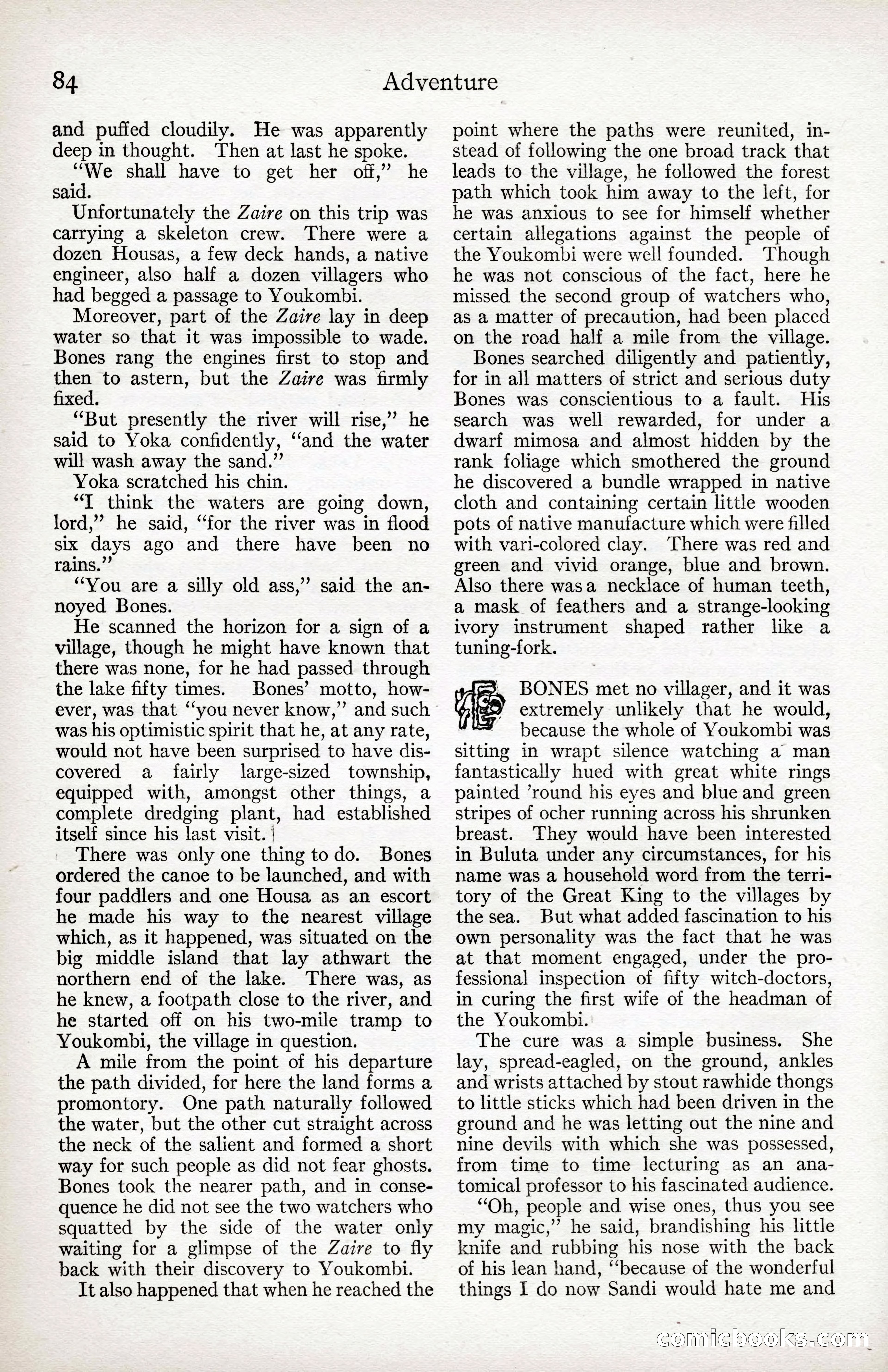 Adventure Magazine Cover, April 3, 1918 — page 86 of 194