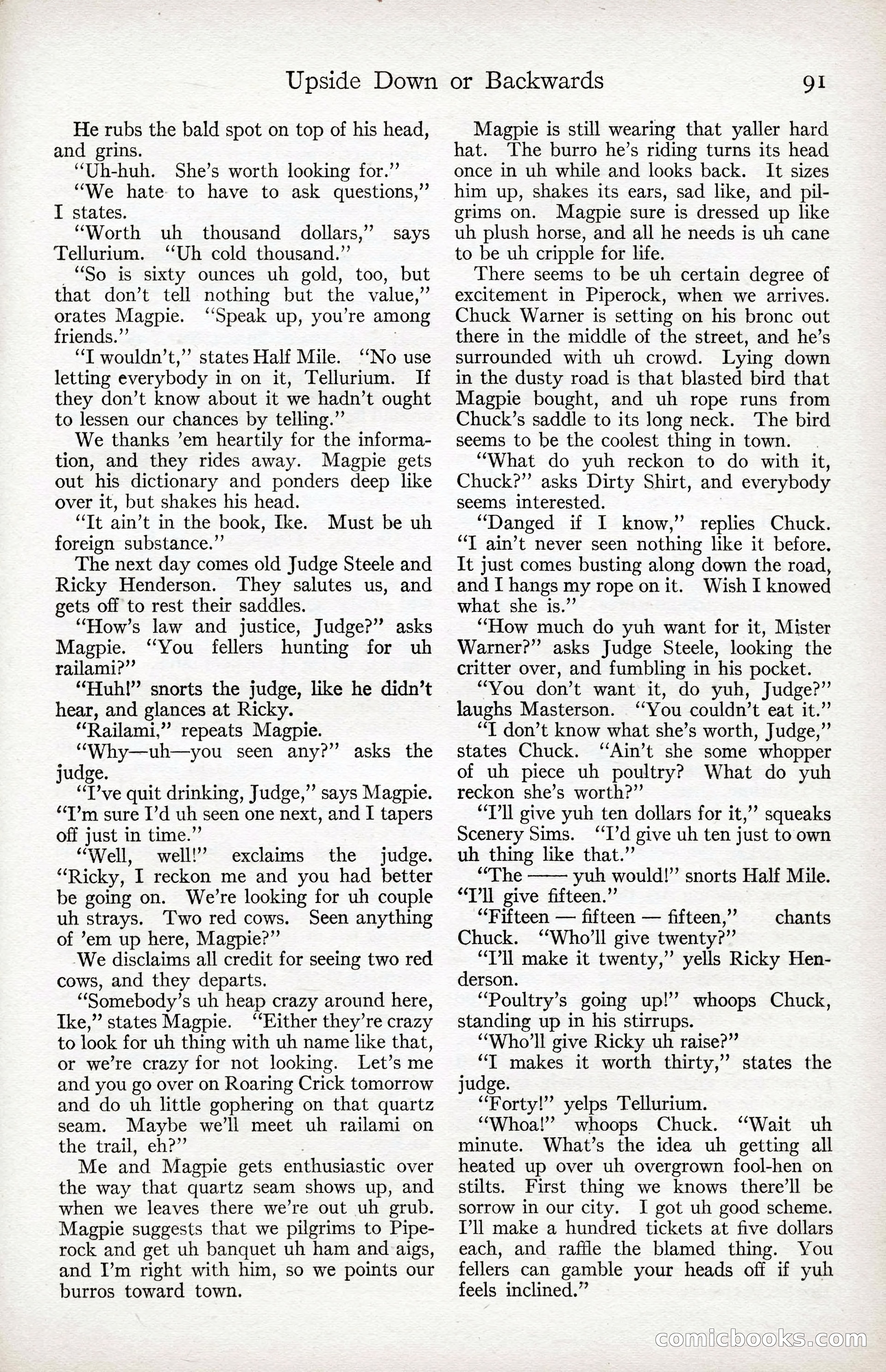 Adventure Magazine Cover, April 3, 1918 — page 93 of 194