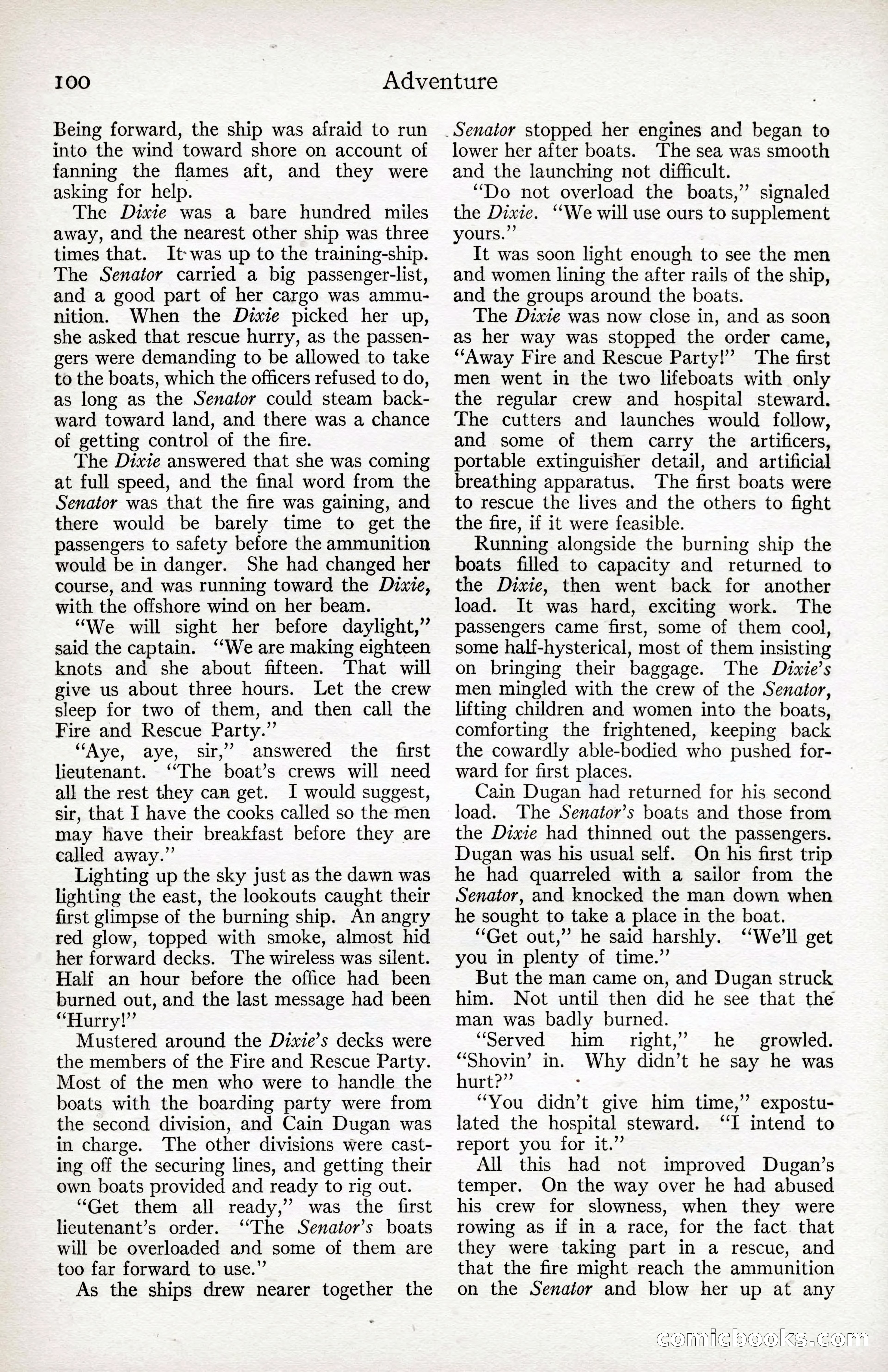 Adventure Magazine Cover, April 3, 1918 — page 102 of 194