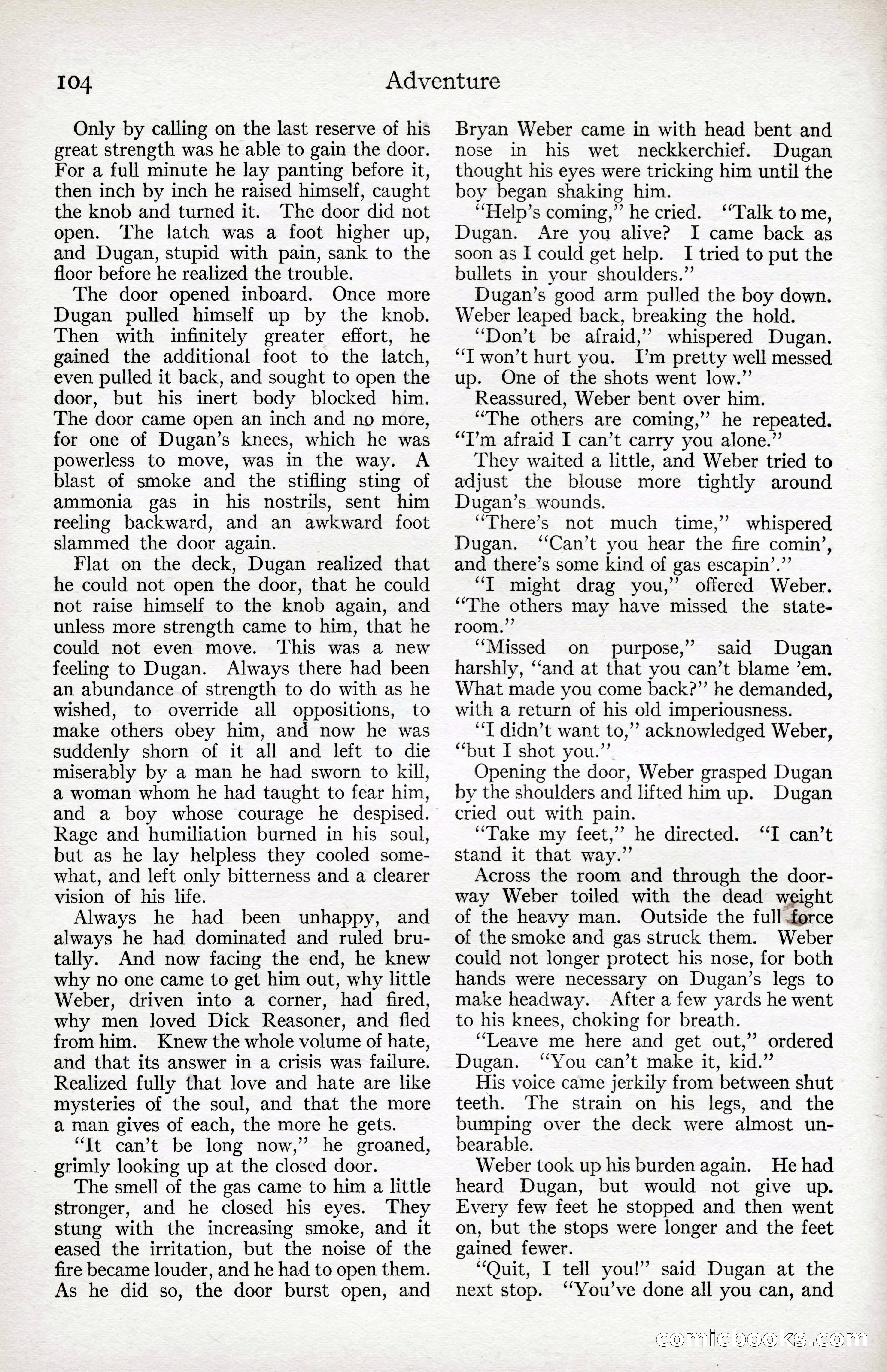 Adventure Magazine Cover, April 3, 1918 — page 106 of 194