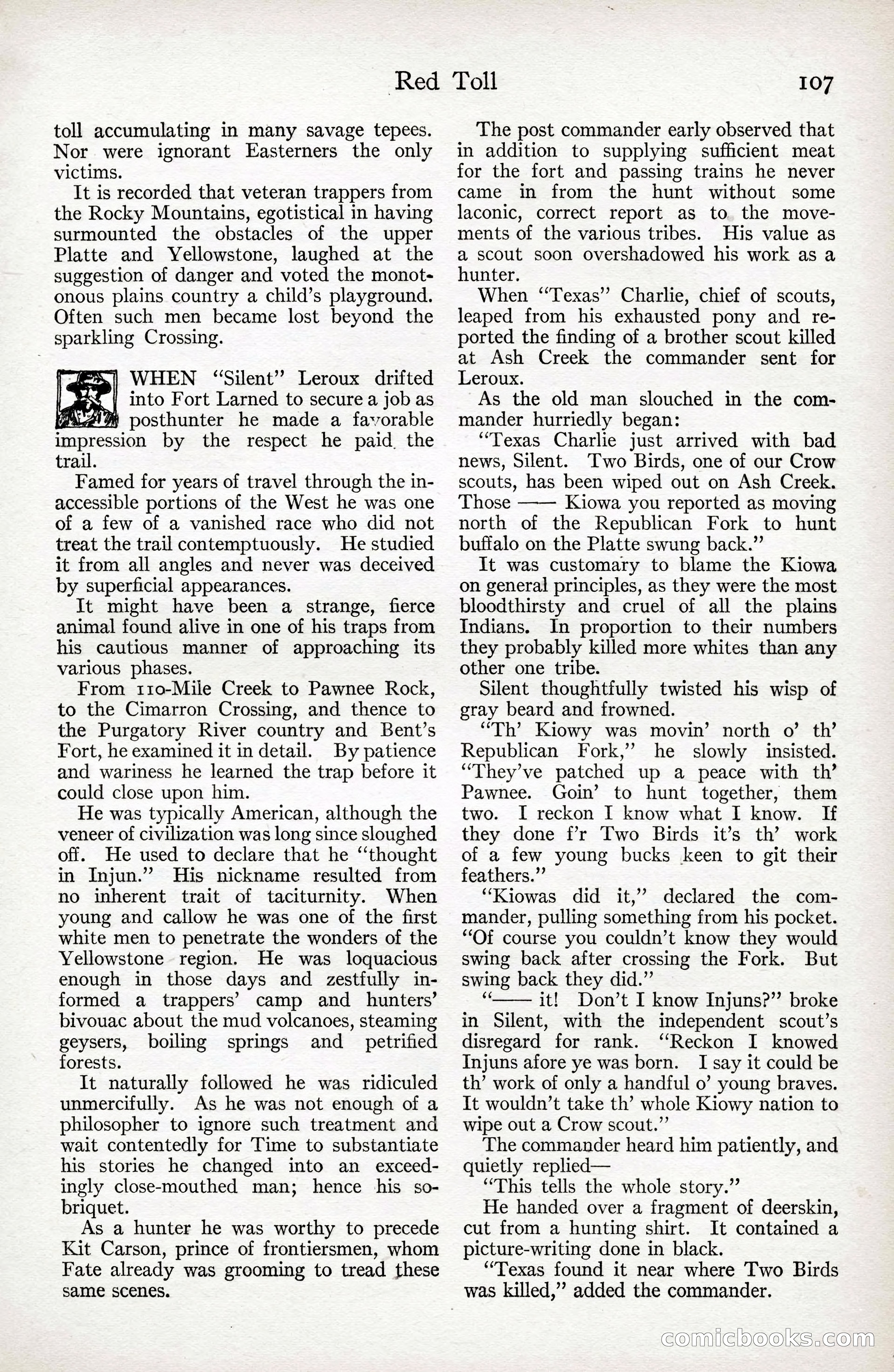 Adventure Magazine Cover, April 3, 1918 — page 109 of 194