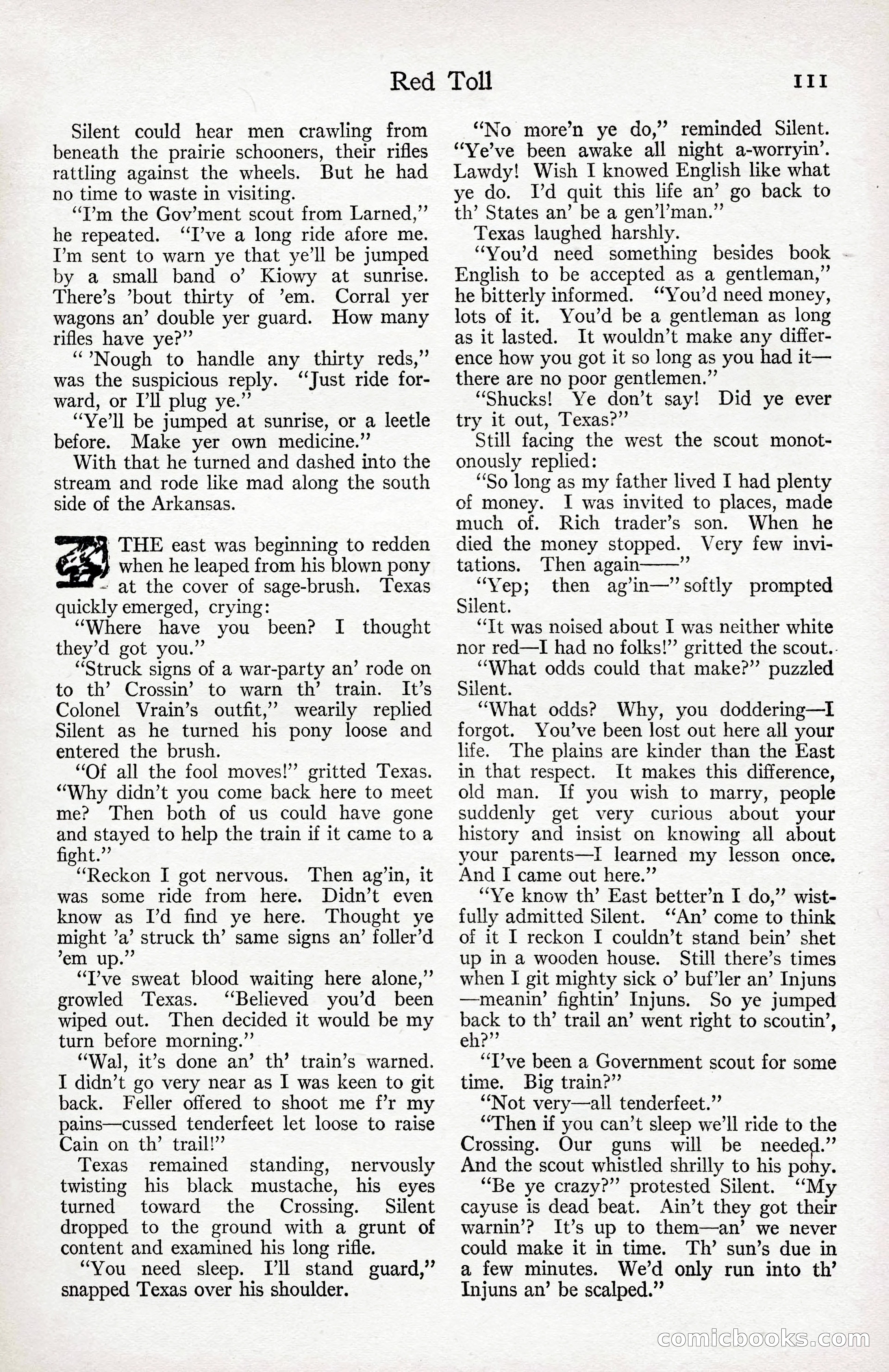 Adventure Magazine Cover, April 3, 1918 — page 113 of 194