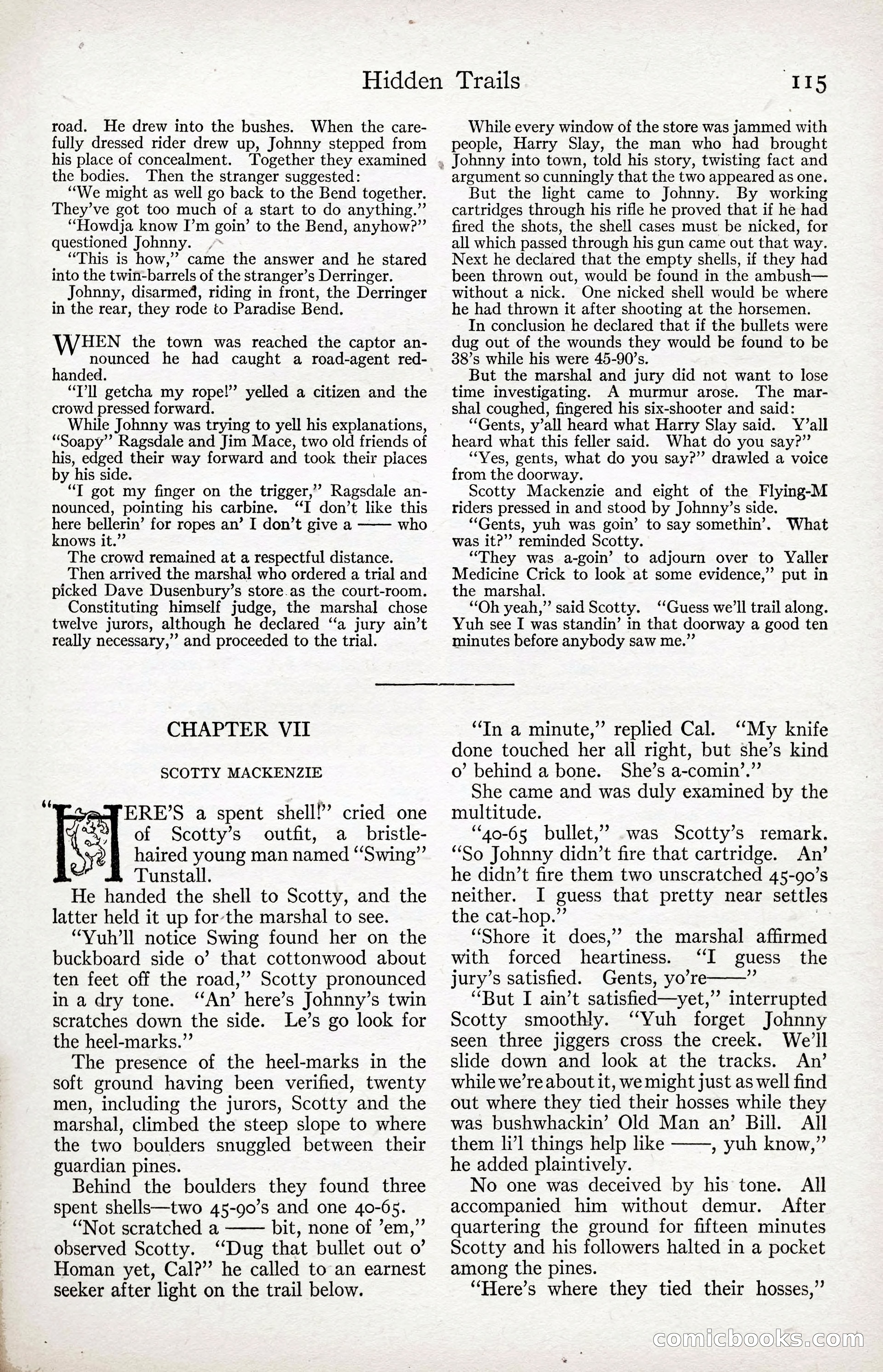 Adventure Magazine Cover, April 3, 1918 — page 117 of 194