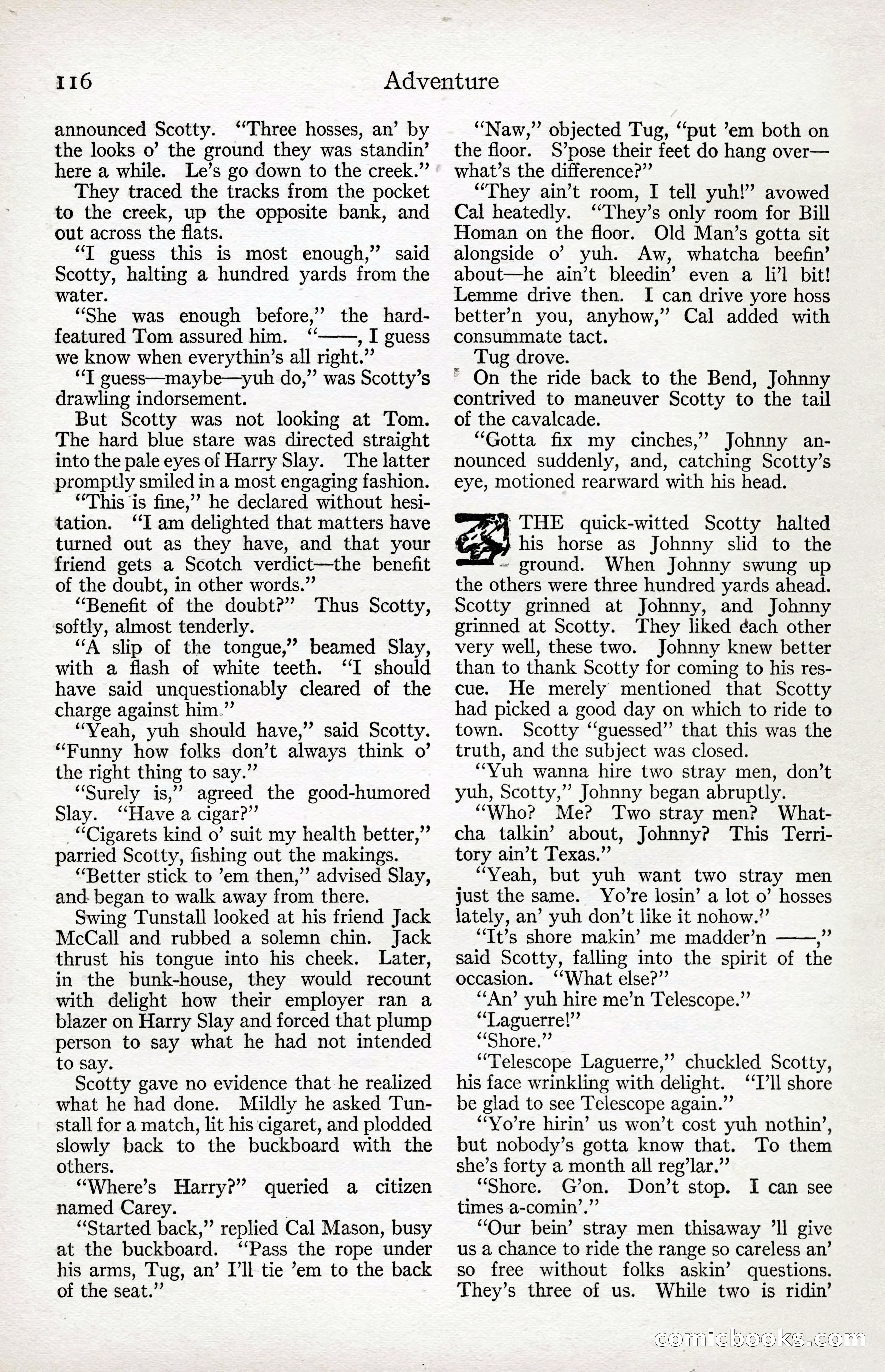 Adventure Magazine Cover, April 3, 1918 — page 118 of 194