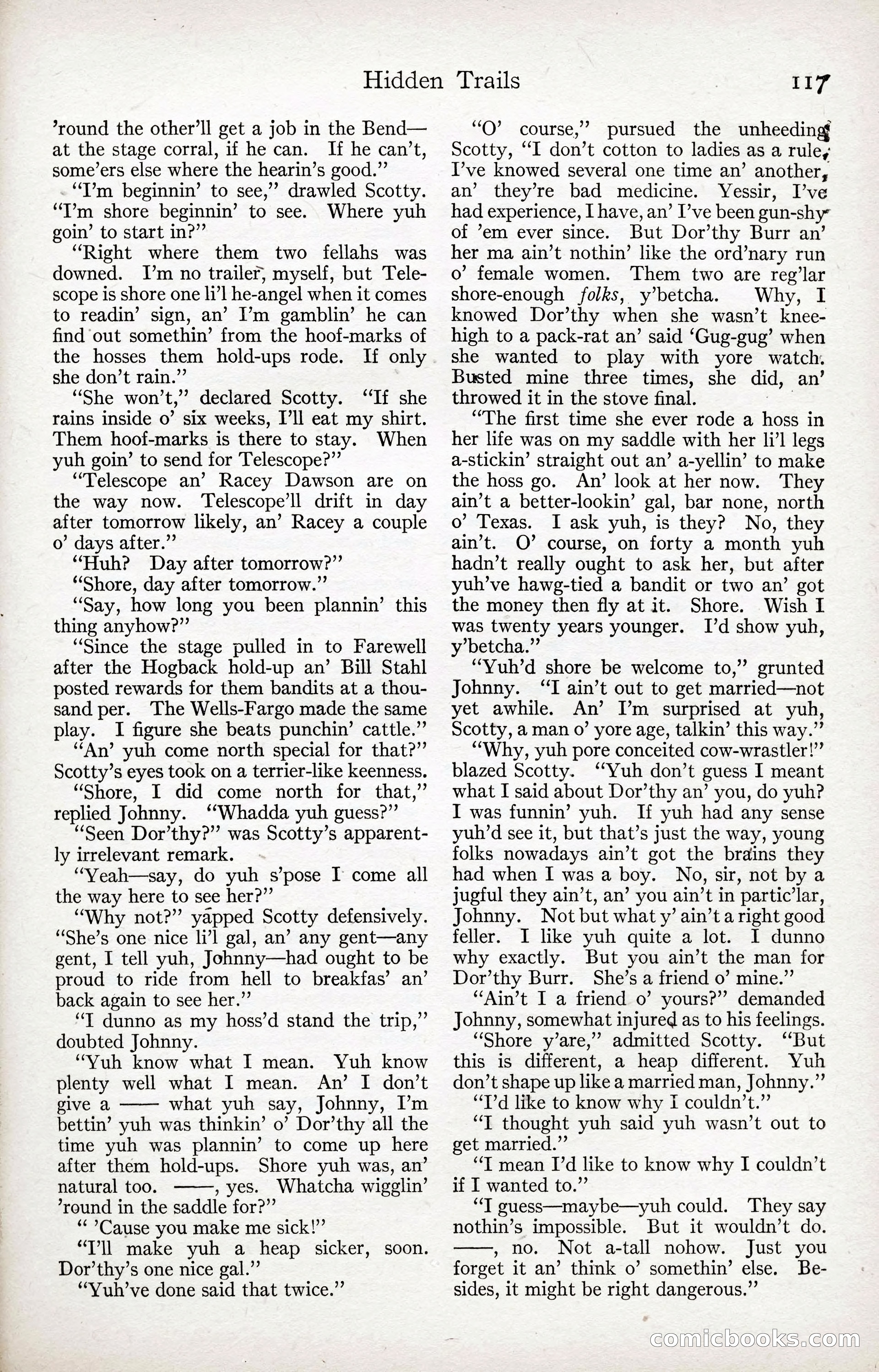Adventure Magazine Cover, April 3, 1918 — page 119 of 194