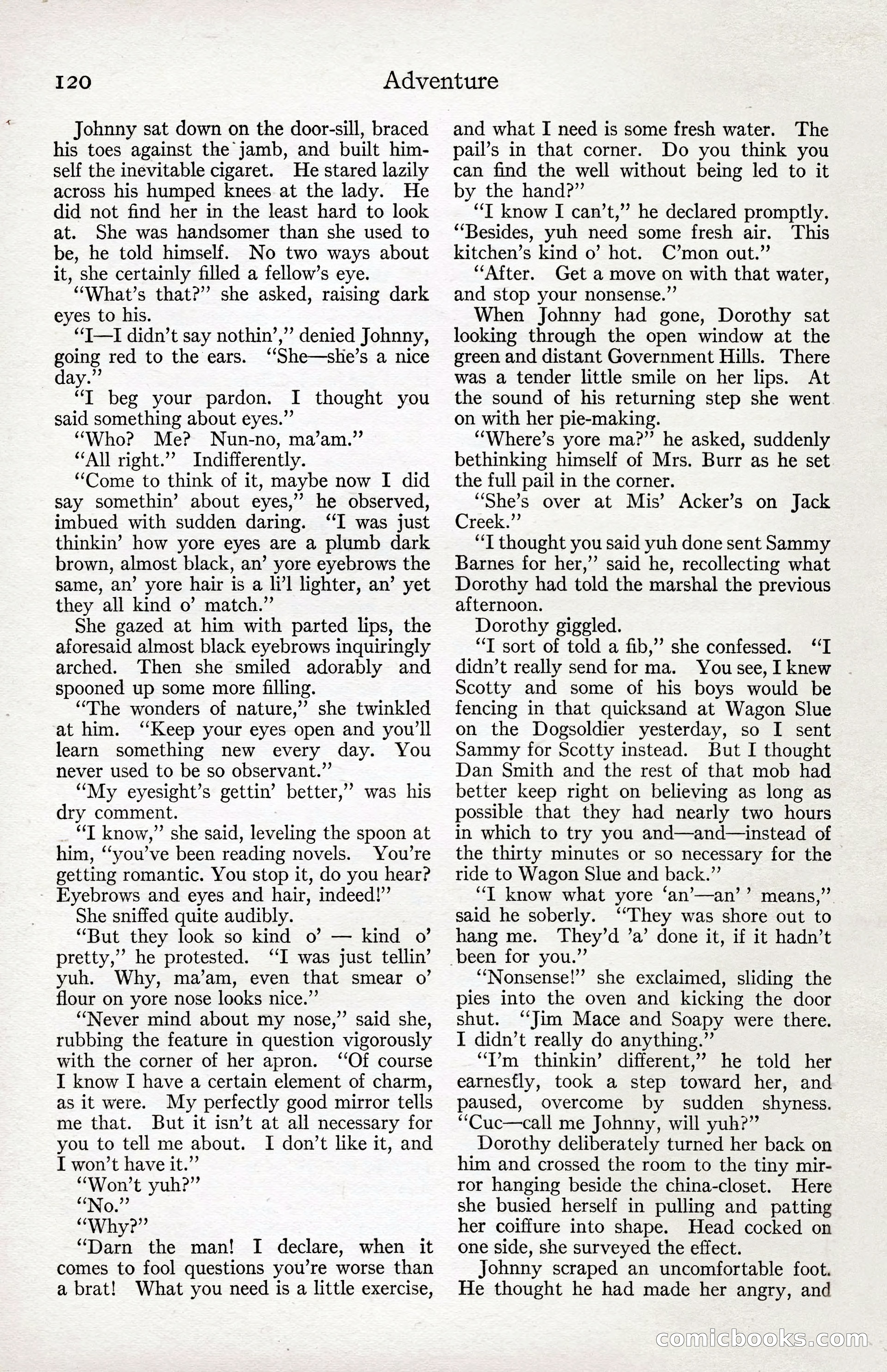 Adventure Magazine Cover, April 3, 1918 — page 122 of 194
