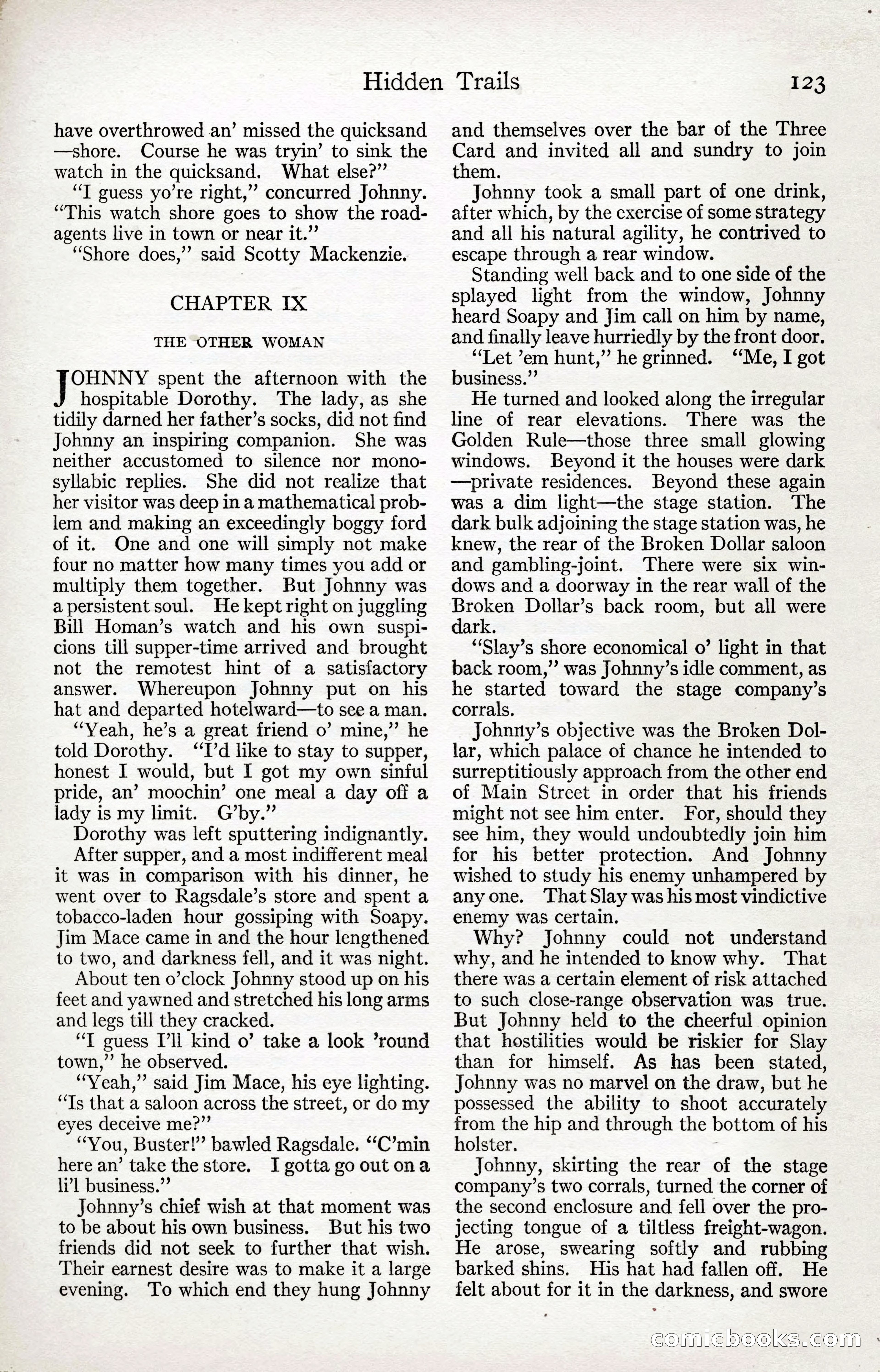 Adventure Magazine Cover, April 3, 1918 — page 125 of 194
