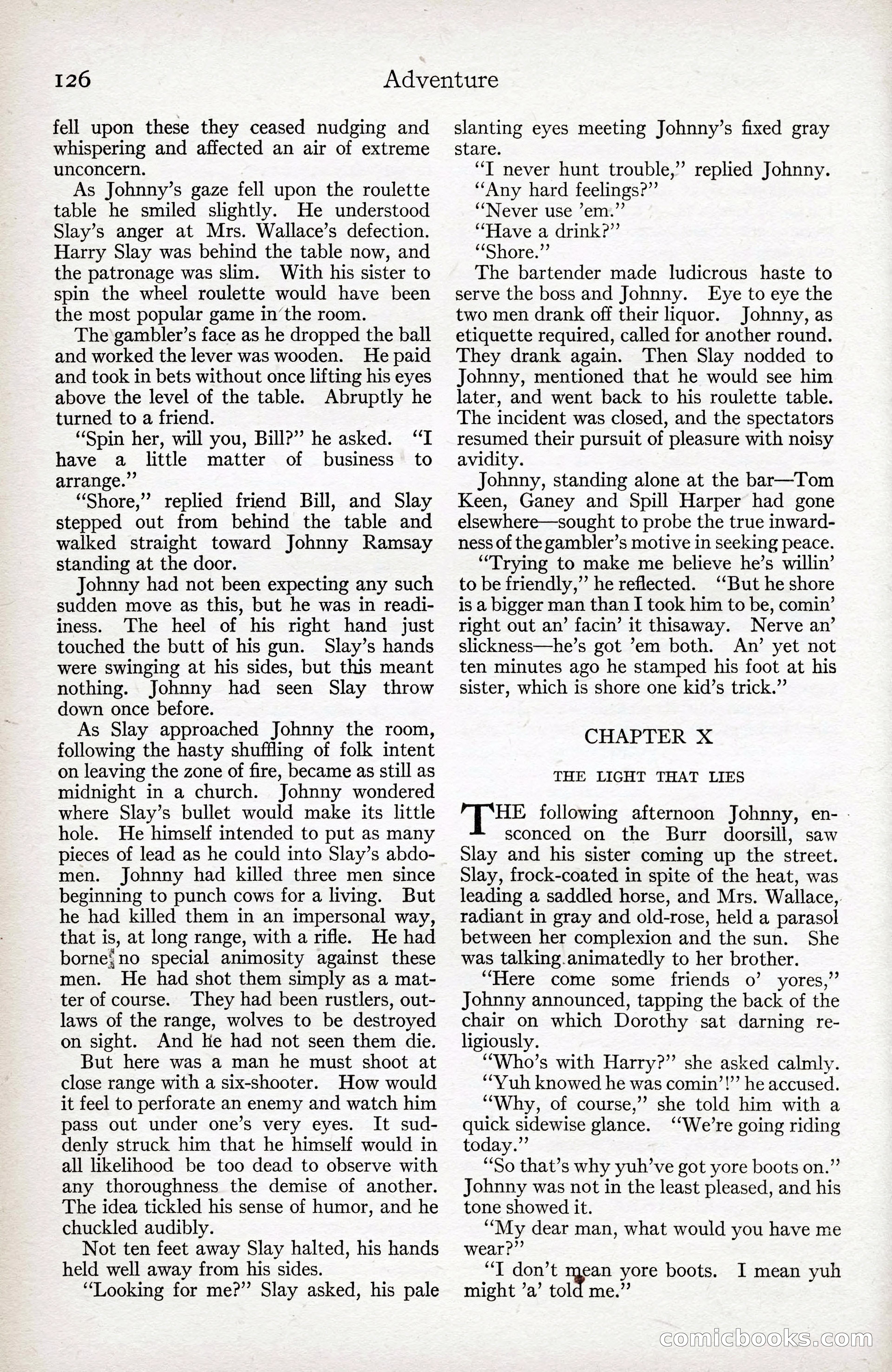 Adventure Magazine Cover, April 3, 1918 — page 128 of 194